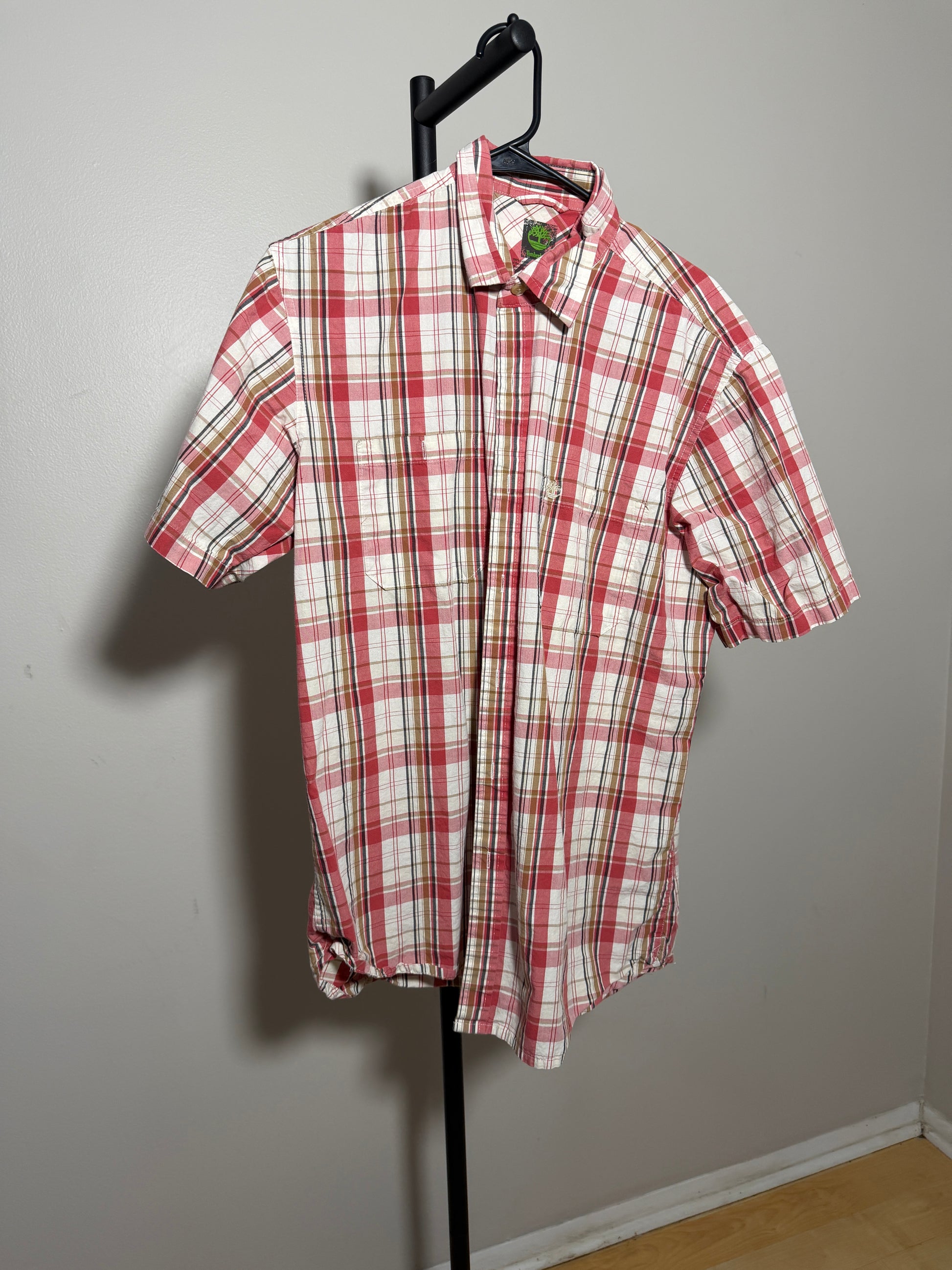 Timberland Men's M Short Sleeve Plaid Shirt