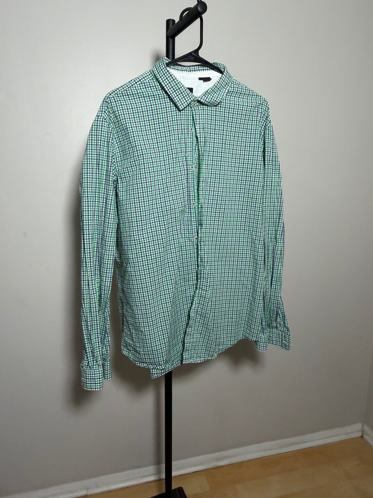 Hugo Boss Regular Fit Green Checkered Shirt 2XL