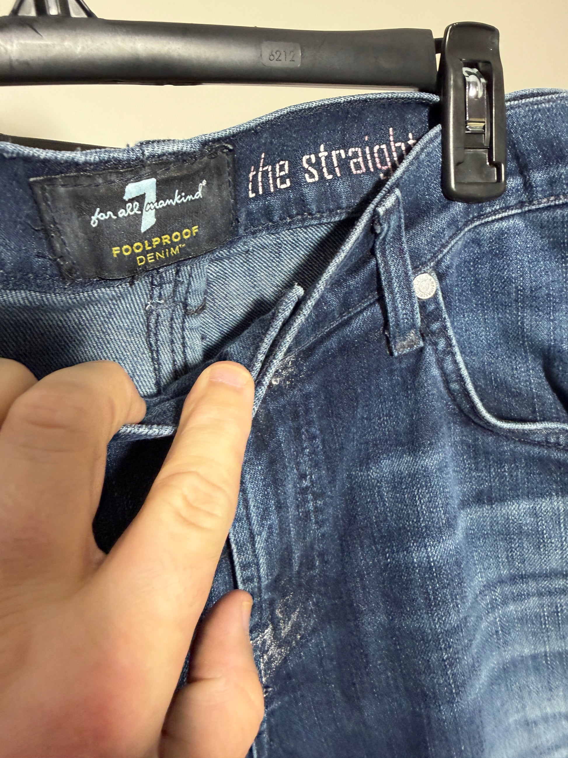 7 For All Mankind The Straight Jeans Size 33 - photo 2