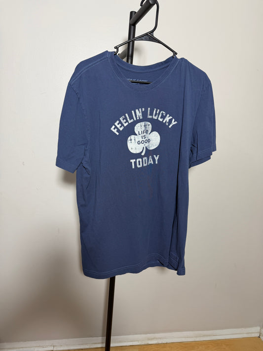 Life is Good Mens L Crusher Tee T-Shirt