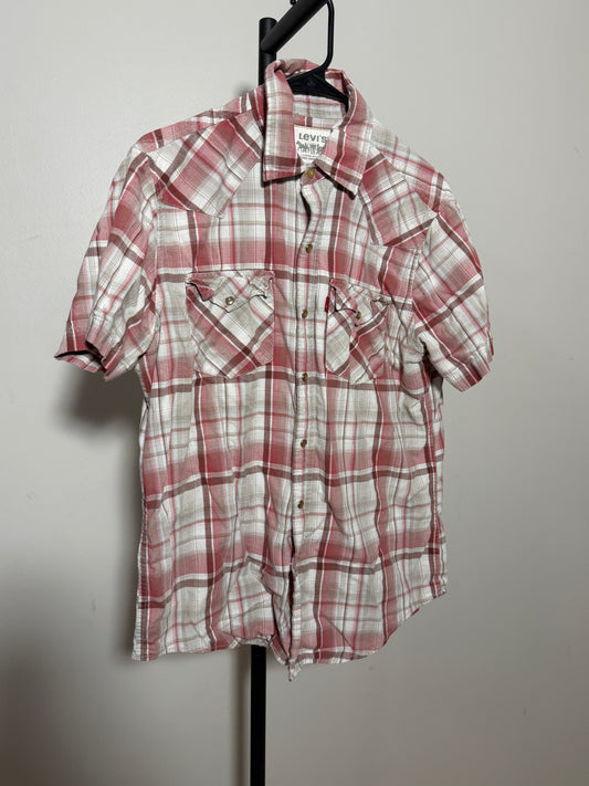 Levi's Short Sleeve Plaid Shirt Medium