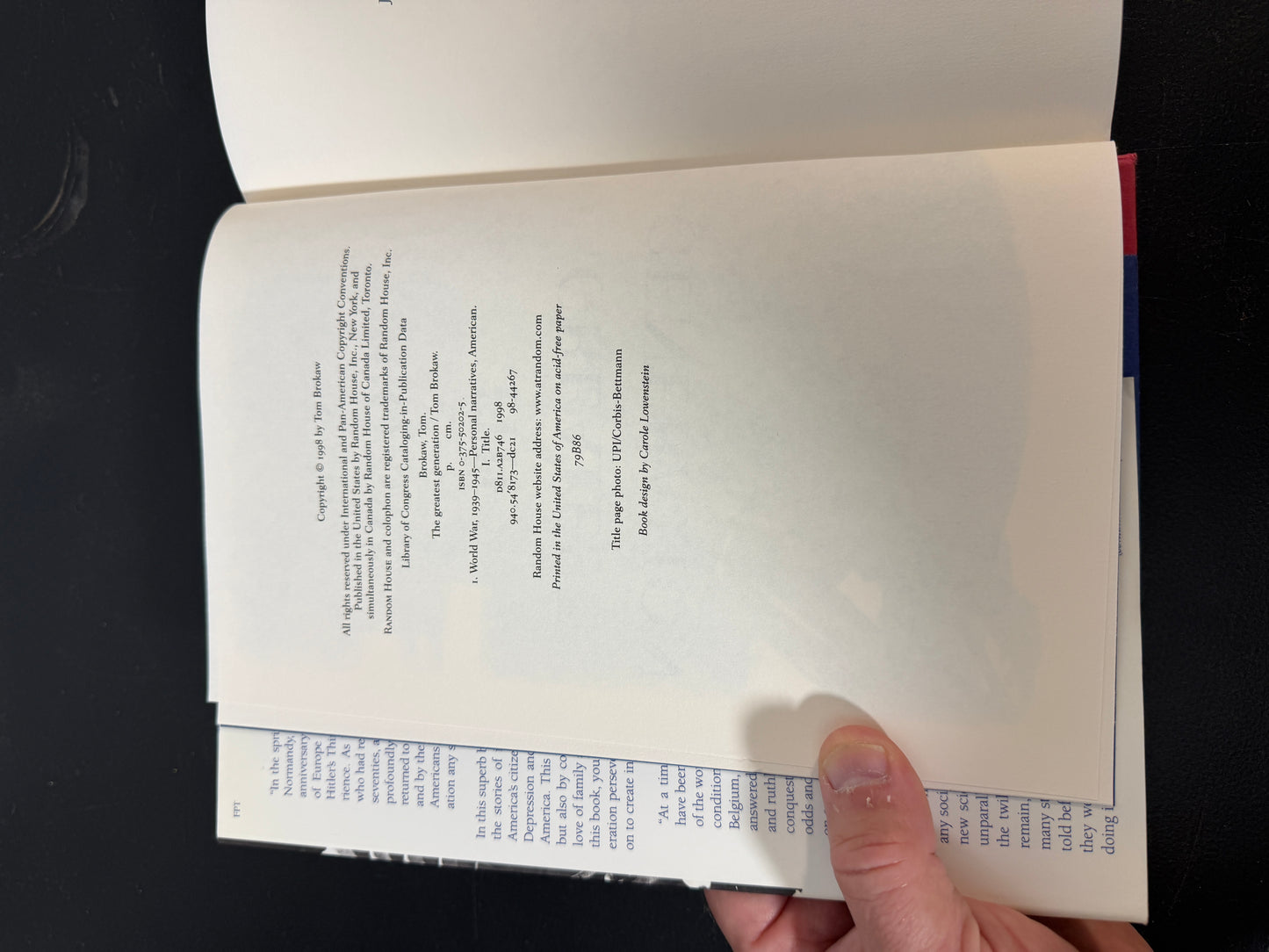 Tom Brokaw The Greatest Generation First Edition Hardcover Book - photo 3
