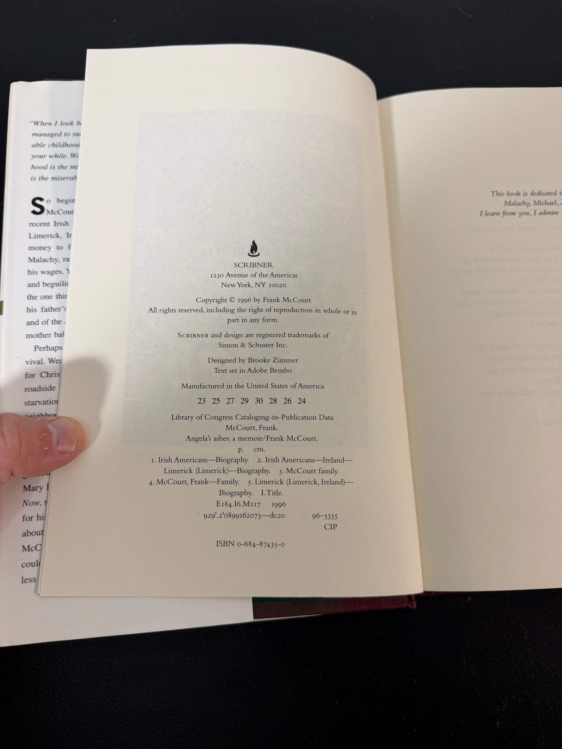 Frank McCourt Angela's Ashes First Edition Book - photo 3