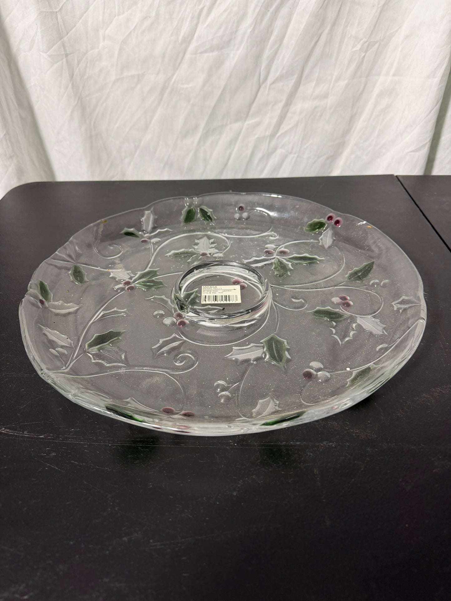 Mikasa Merry Holly Glass Serving Platter - photo 2