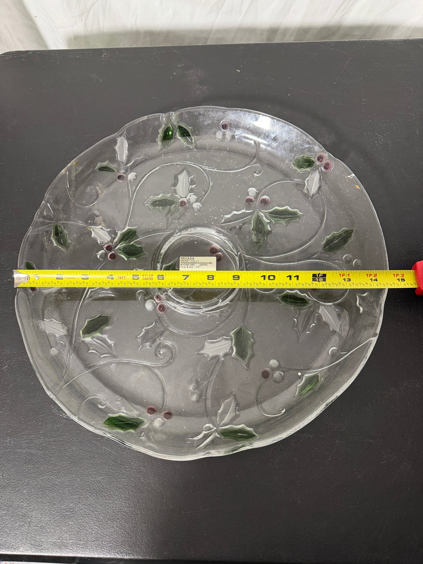 Mikasa Merry Holly Glass Serving Platter - photo 4