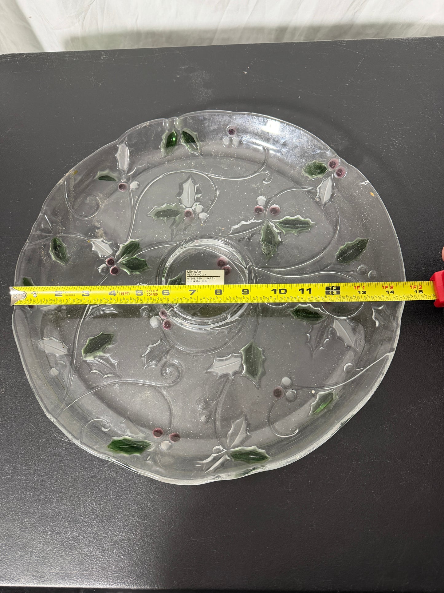 Mikasa Merry Holly Glass Serving Platter - photo 5