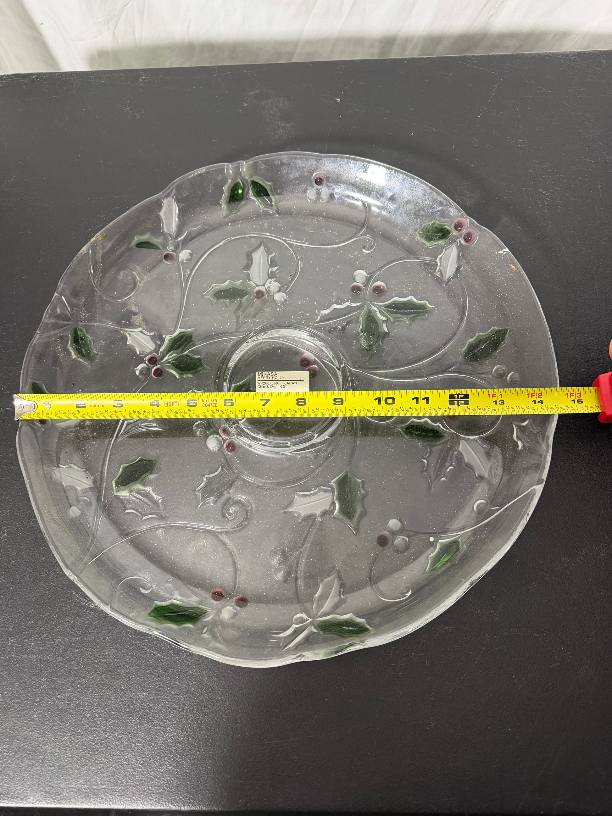 Mikasa Merry Holly Glass Serving Platter - photo 5