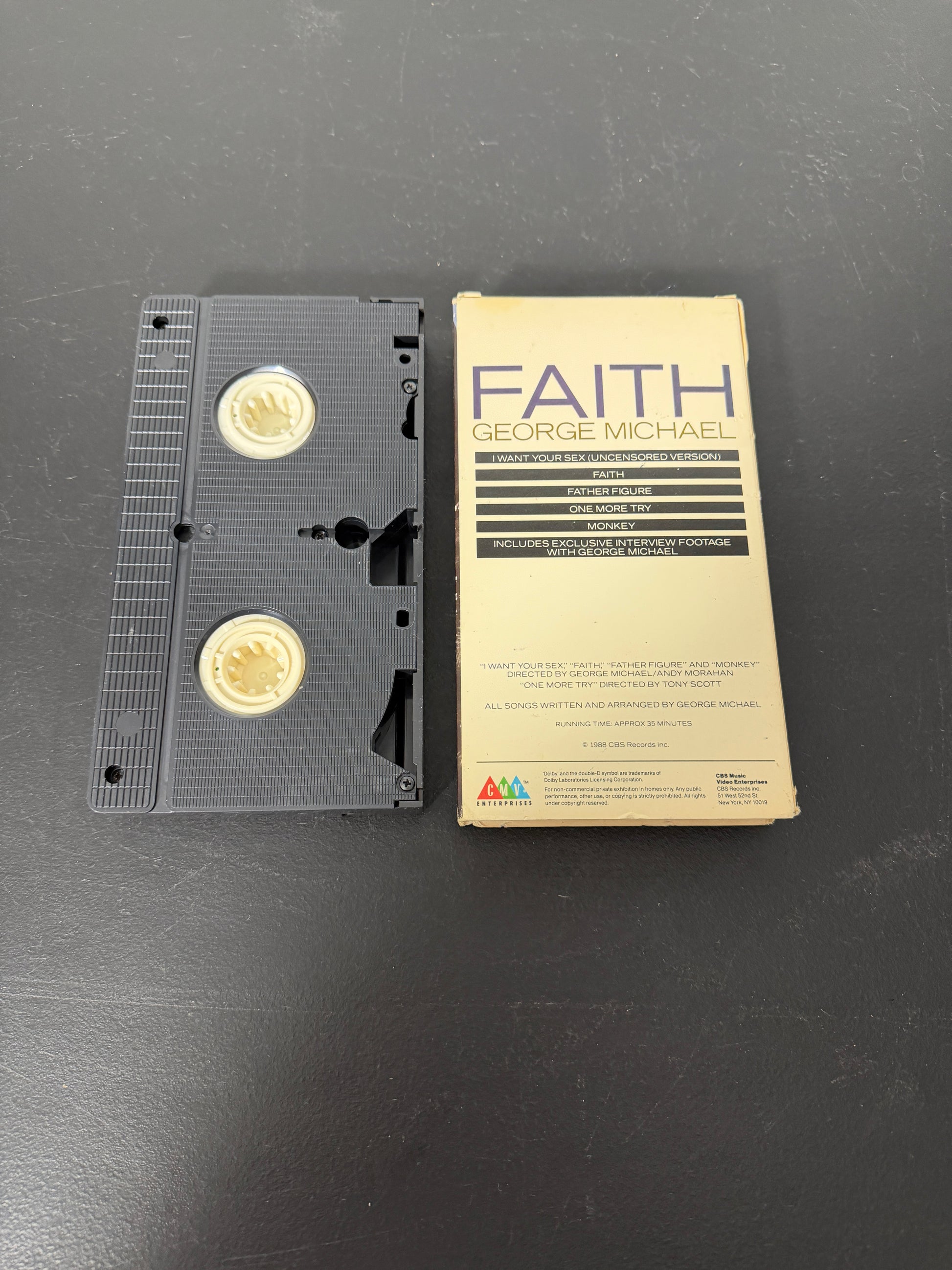 George Michael Faith VHS Tape CBS Records - photo 2