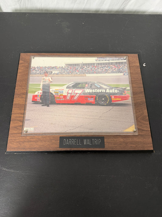 Darrell Waltrip NASCAR Photo Plaque Wood Glass 10x8 Inches