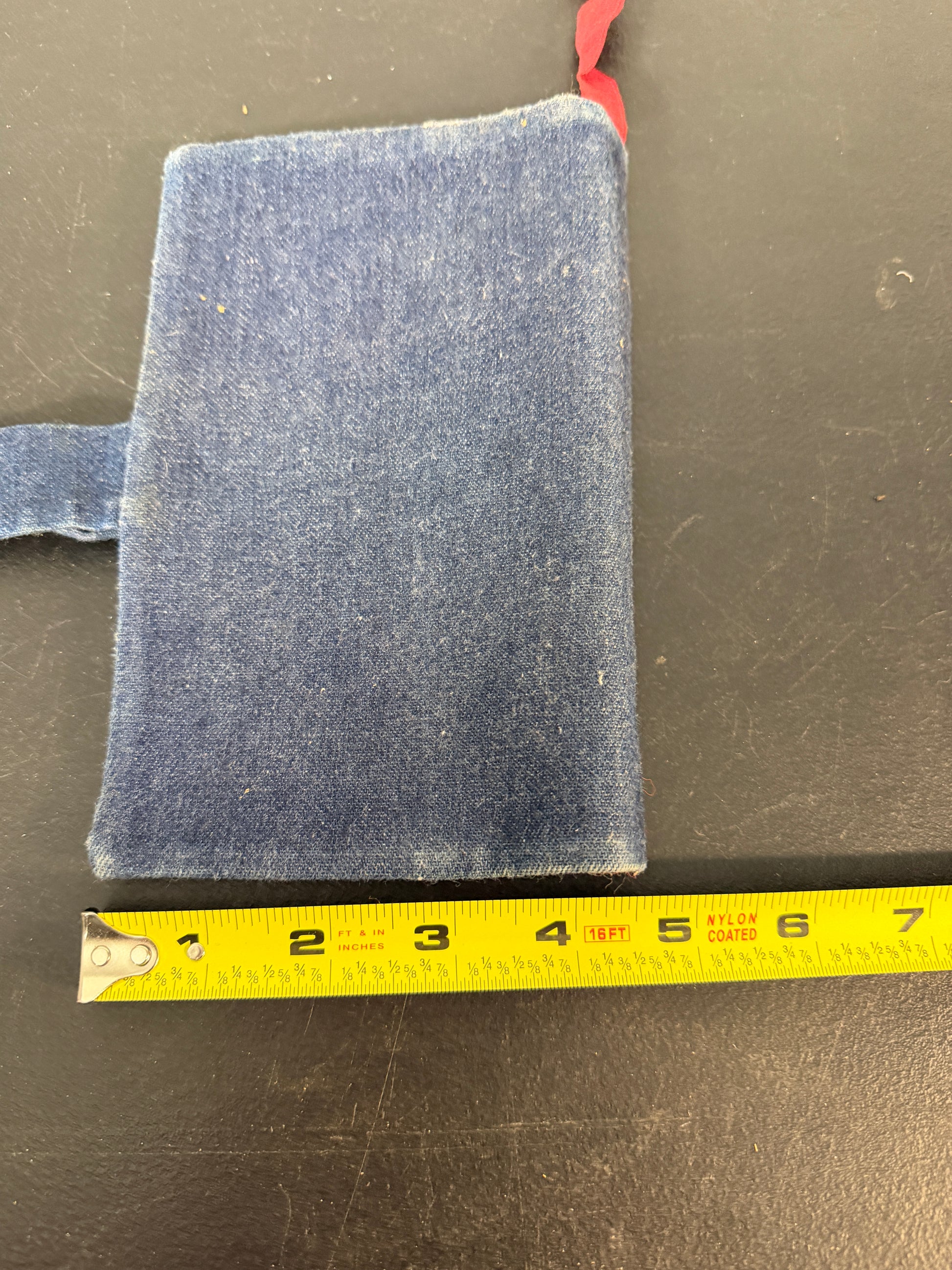 Denim Book Cover with Red Strap - photo 4