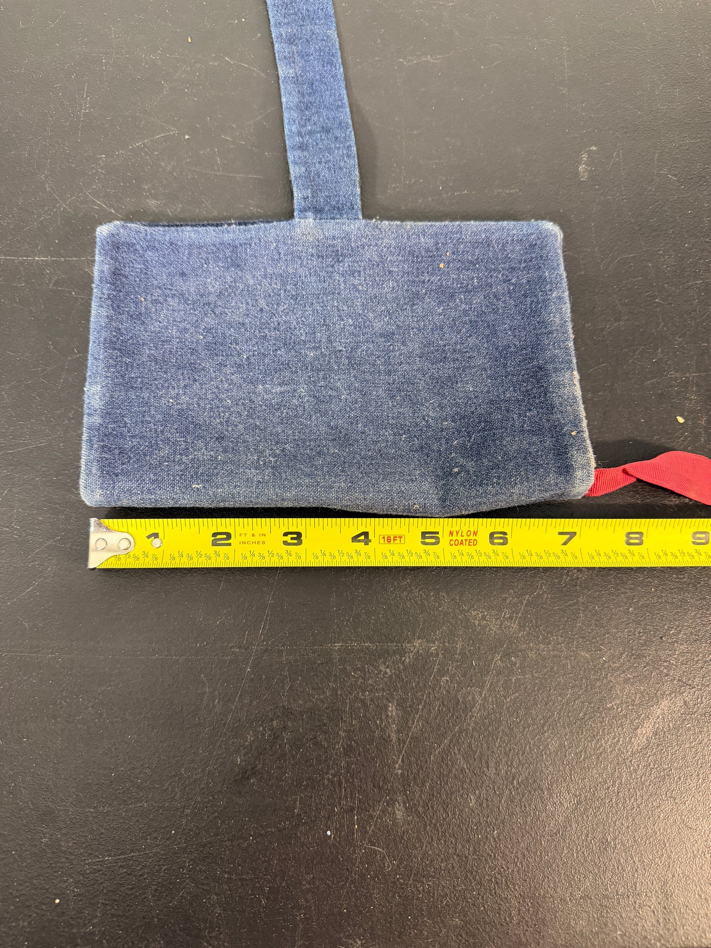 Denim Book Cover with Red Strap - photo 5