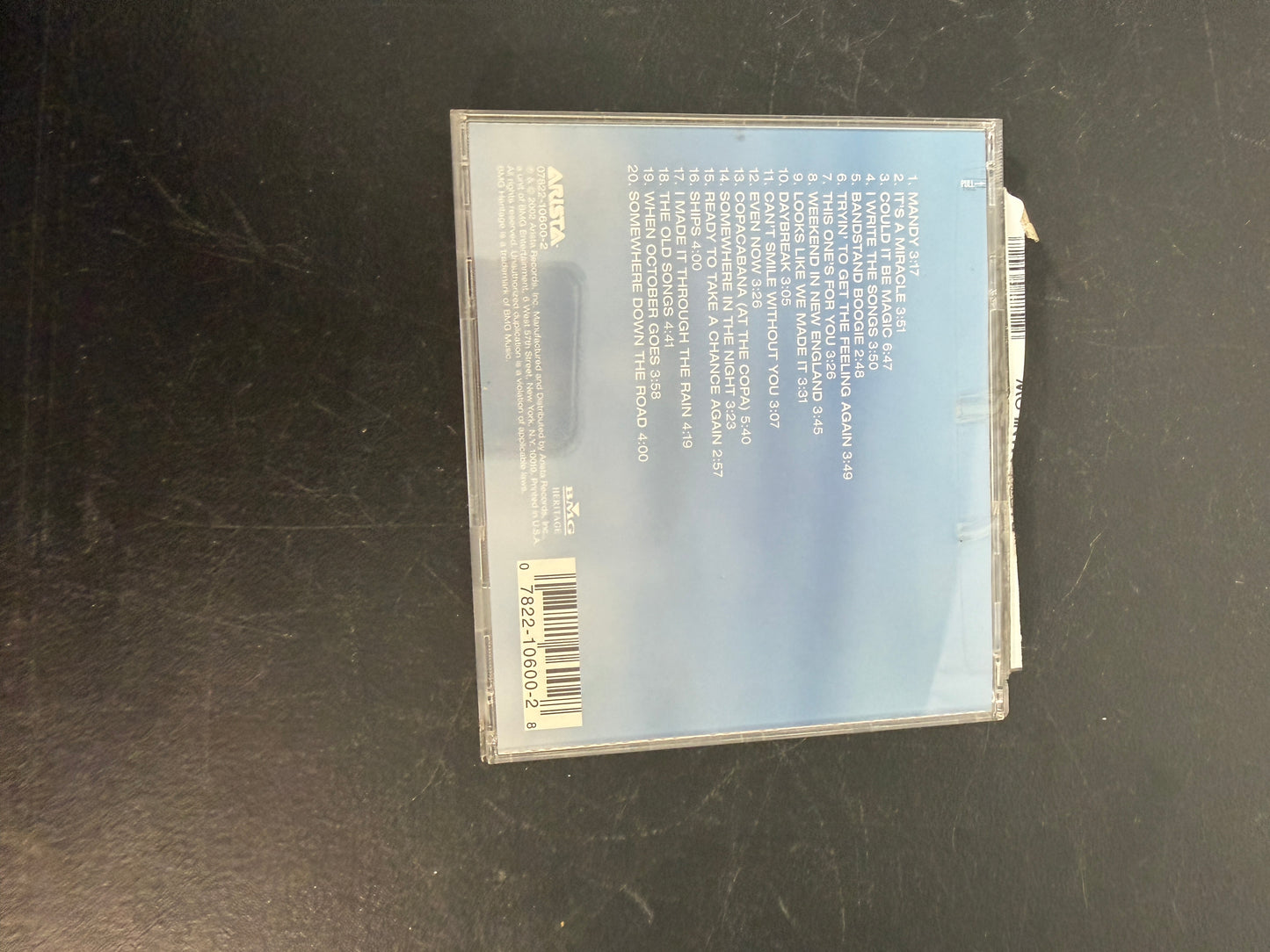 Barry Manilow Ultimate Manilow CD Album Arista - photo 4