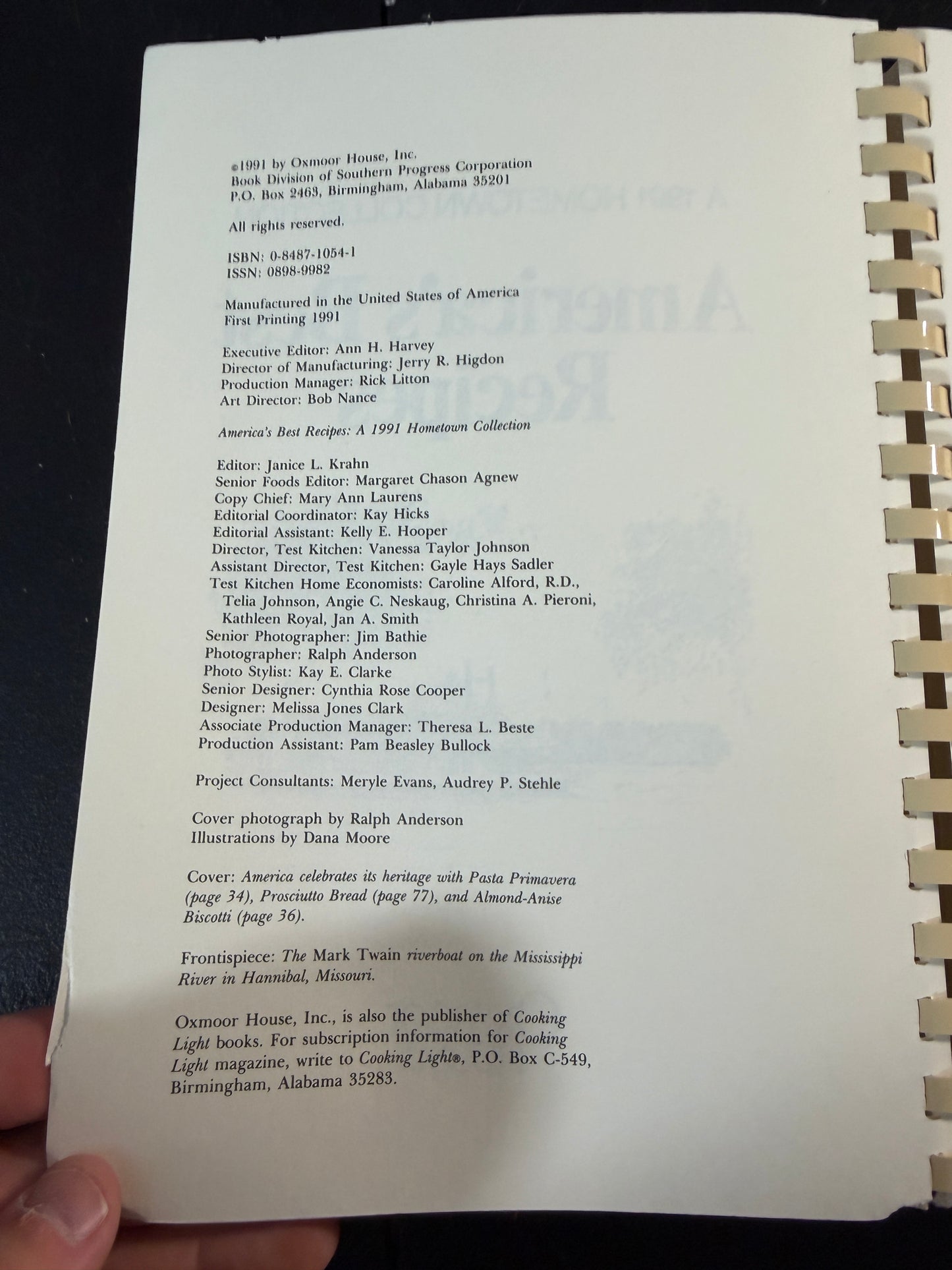 America's Best Recipes: A 1991 Hometown Collection First Printing Cookbook by Oxmoor House - photo 4