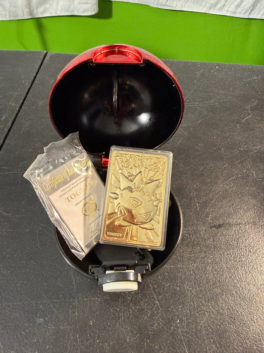1999 Burger King promotional set featuring a 23-karat gold-plated Togepi card