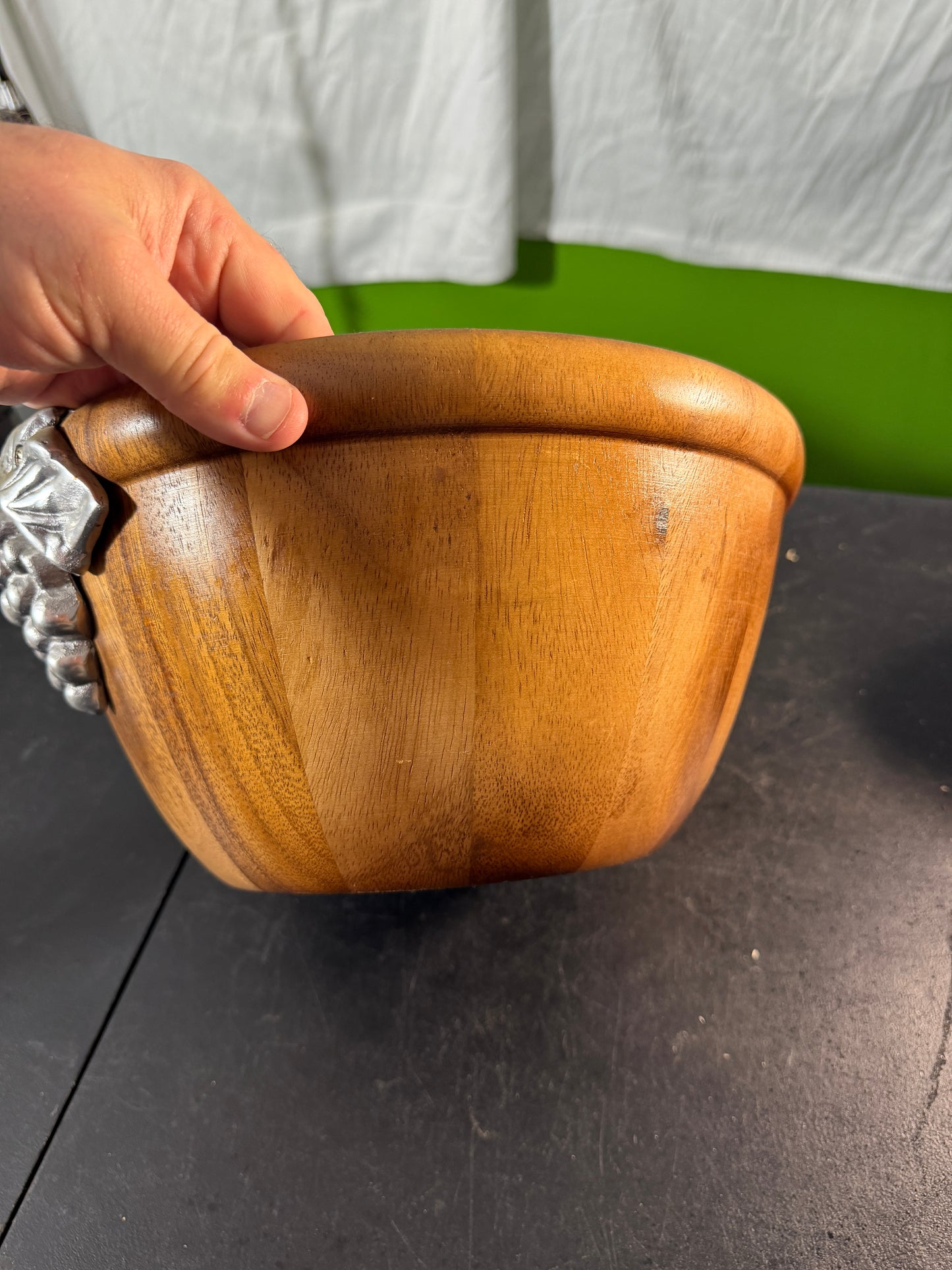 Bella Vineyard Heritage Mint Ltd Wooden Bowl with Grape Handle - photo 5