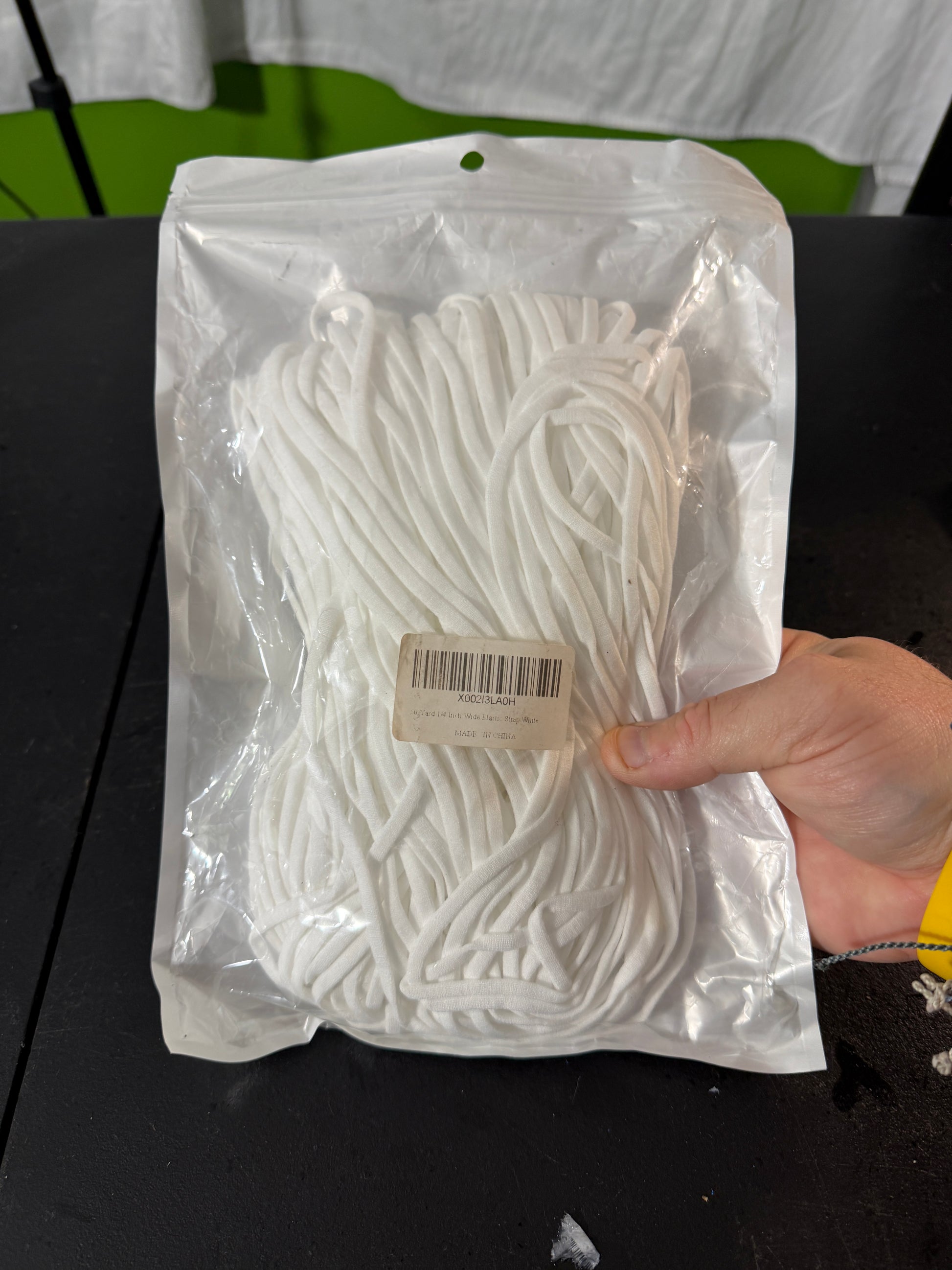 White Elastic Strap for Sewing and Crafts