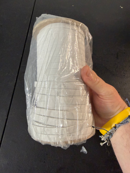 Roll of White Elastic Cord for Sewing and Crafts