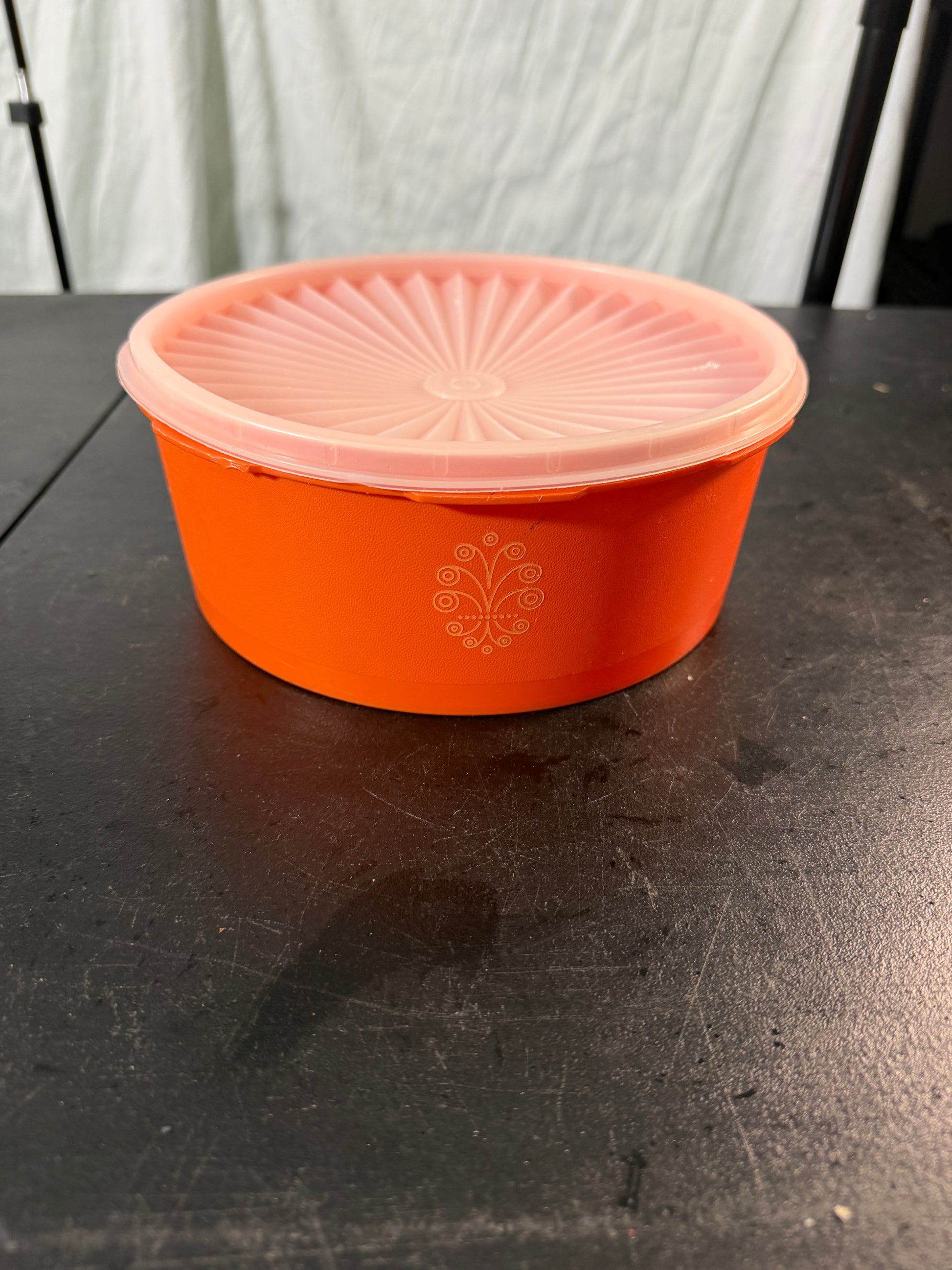 Tupperware Orange Bowl with Lid