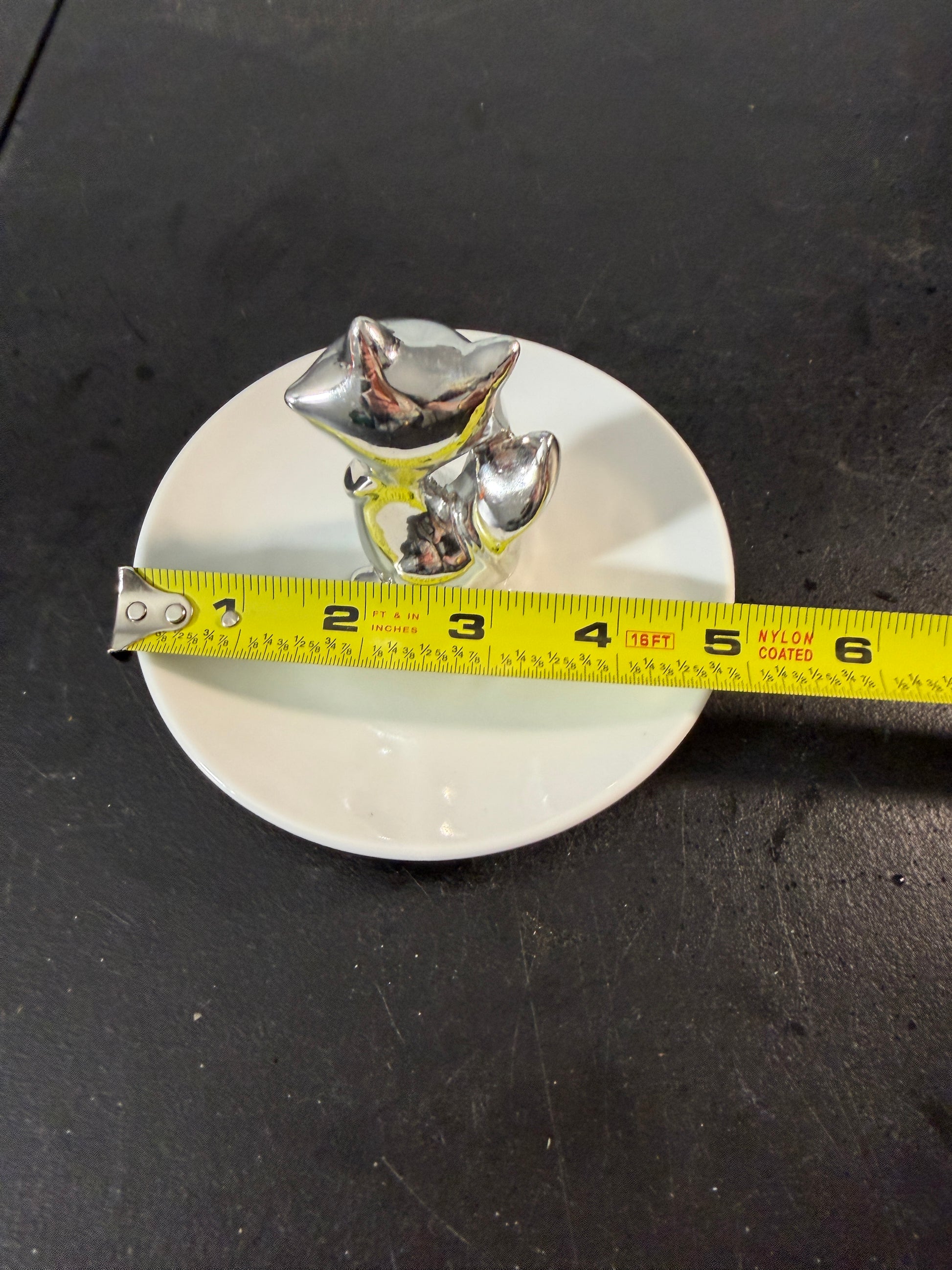 Ceramic Fox Figurine with Trinket Plate - photo 8