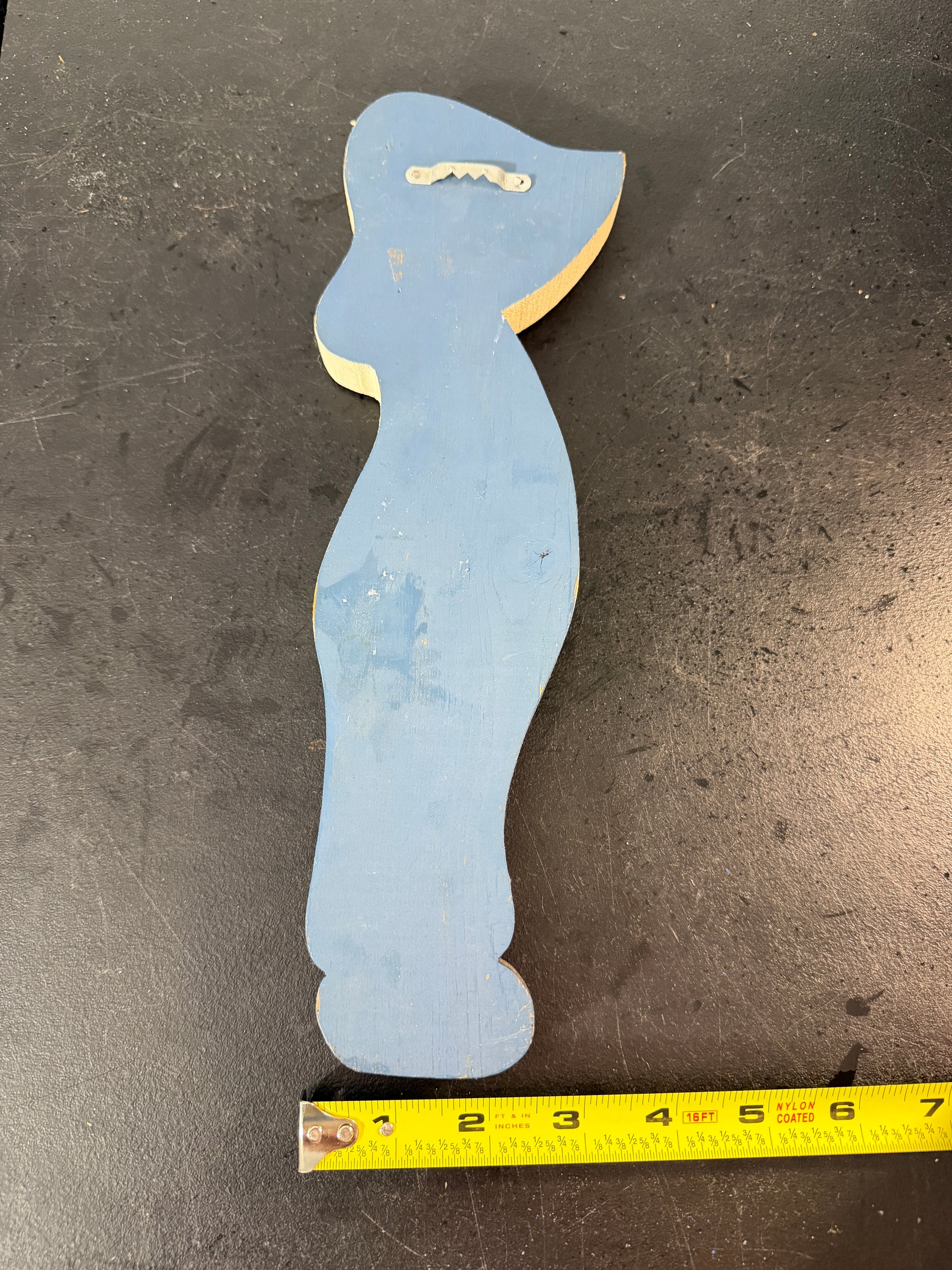 Wooden Girl Figure with Hat and Overalls - photo 4