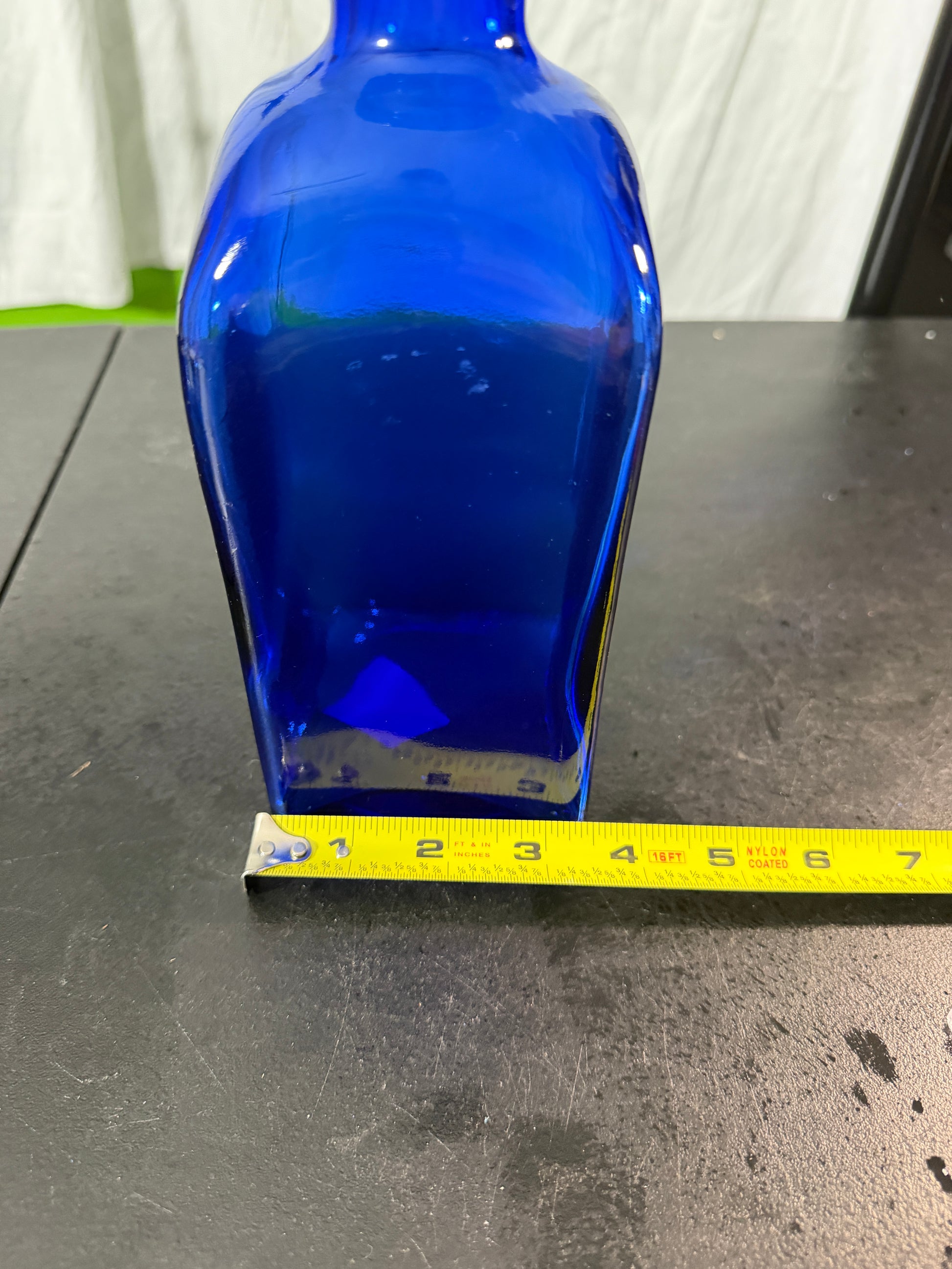 Cobalt Blue Glass Bottle with Cork Stopper - photo 7