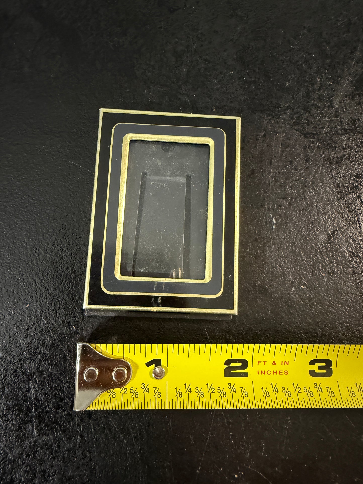 Miniature Black and Gold Picture Frame Brass - photo 3