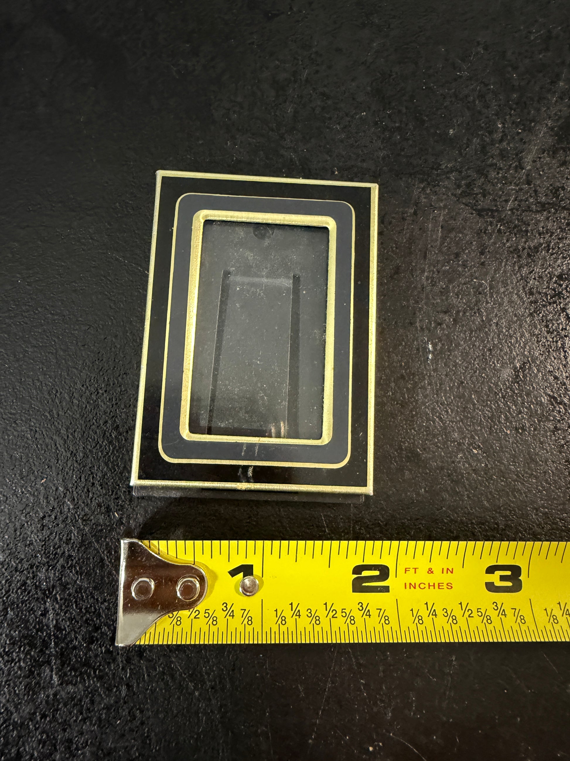 Miniature Black and Gold Picture Frame Brass - photo 3