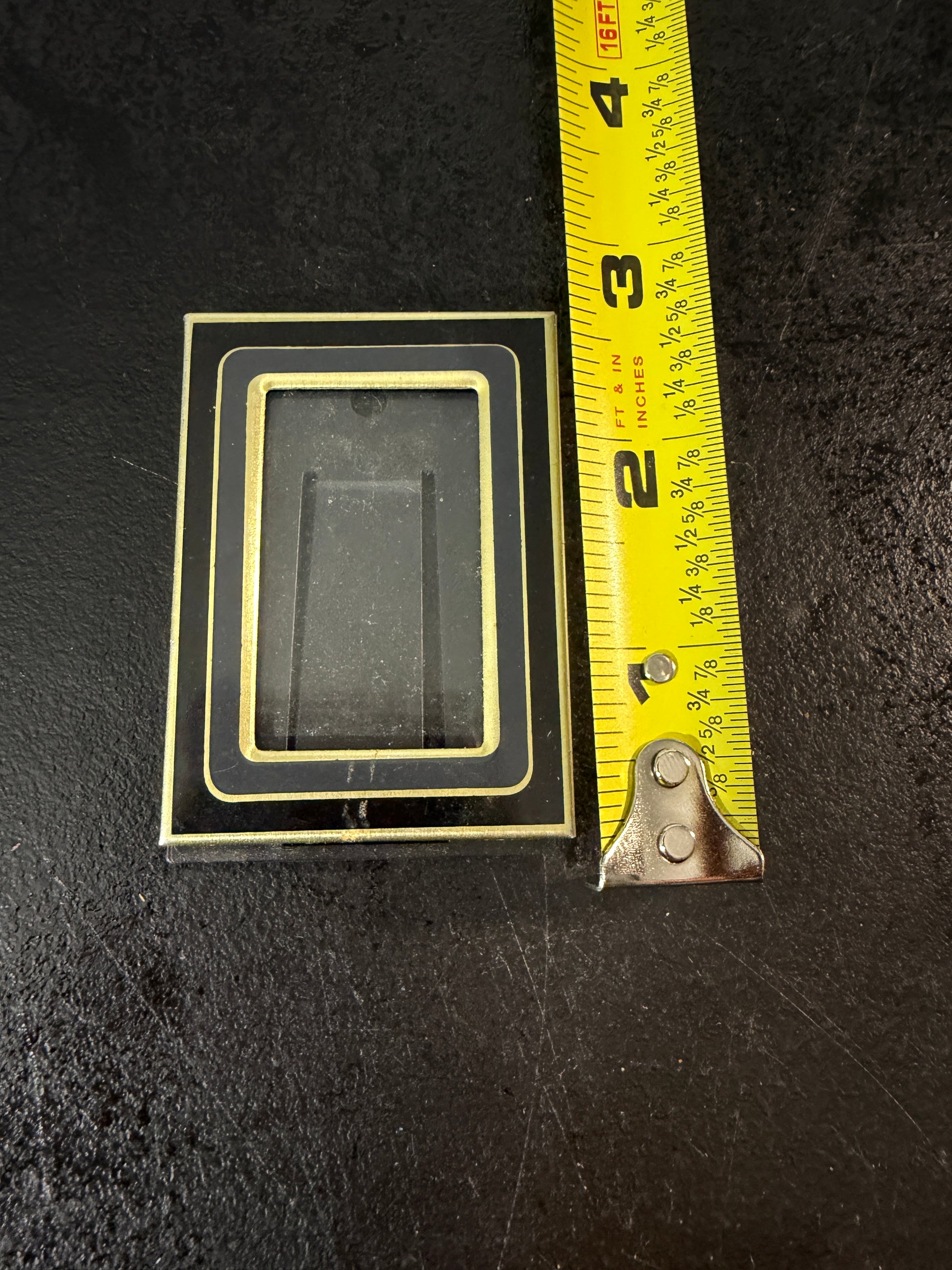 Miniature Black and Gold Picture Frame Brass - photo 4