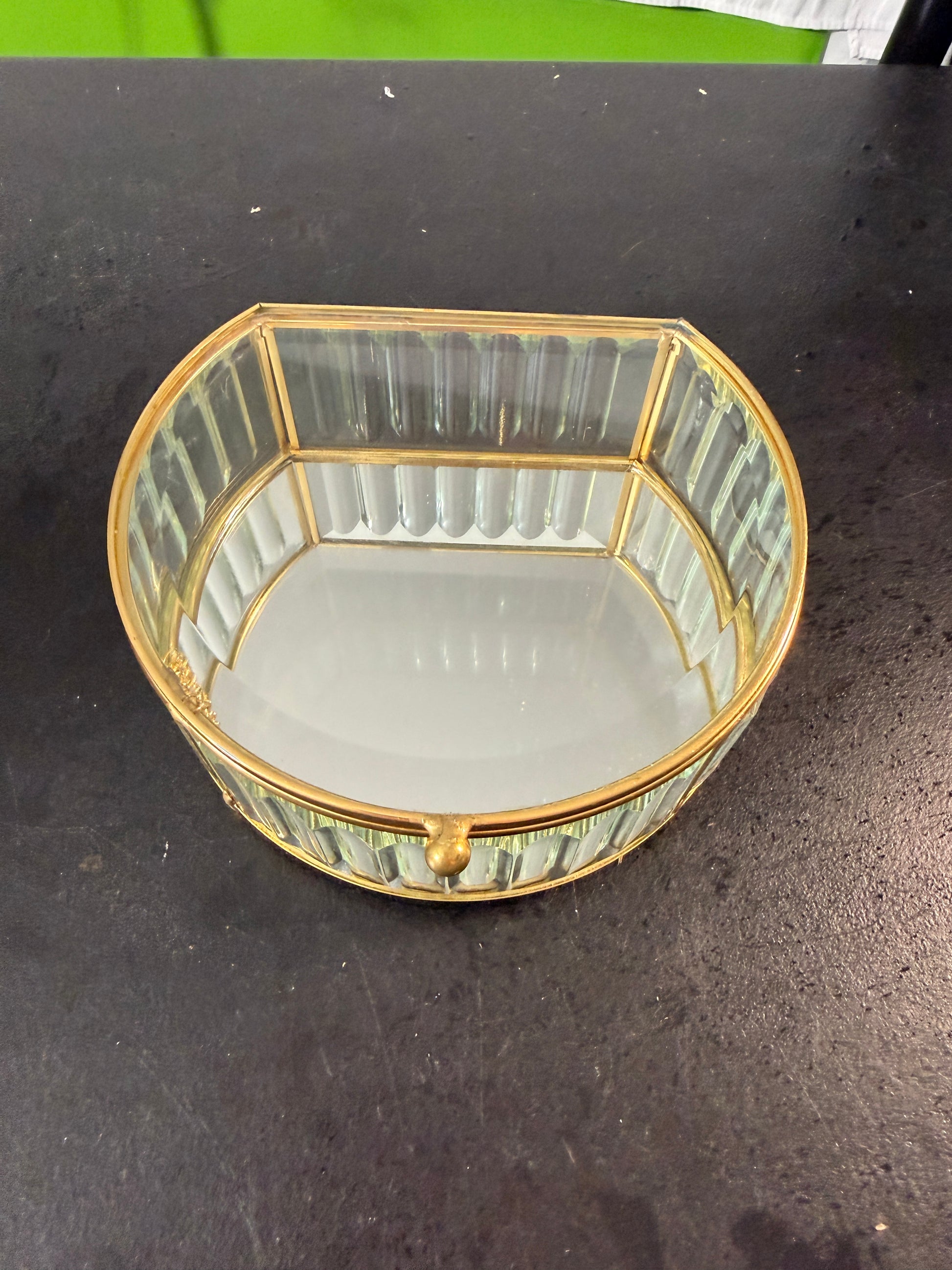Rachel Ashwell Glass Jewelry Box with Gold Trim - photo 2