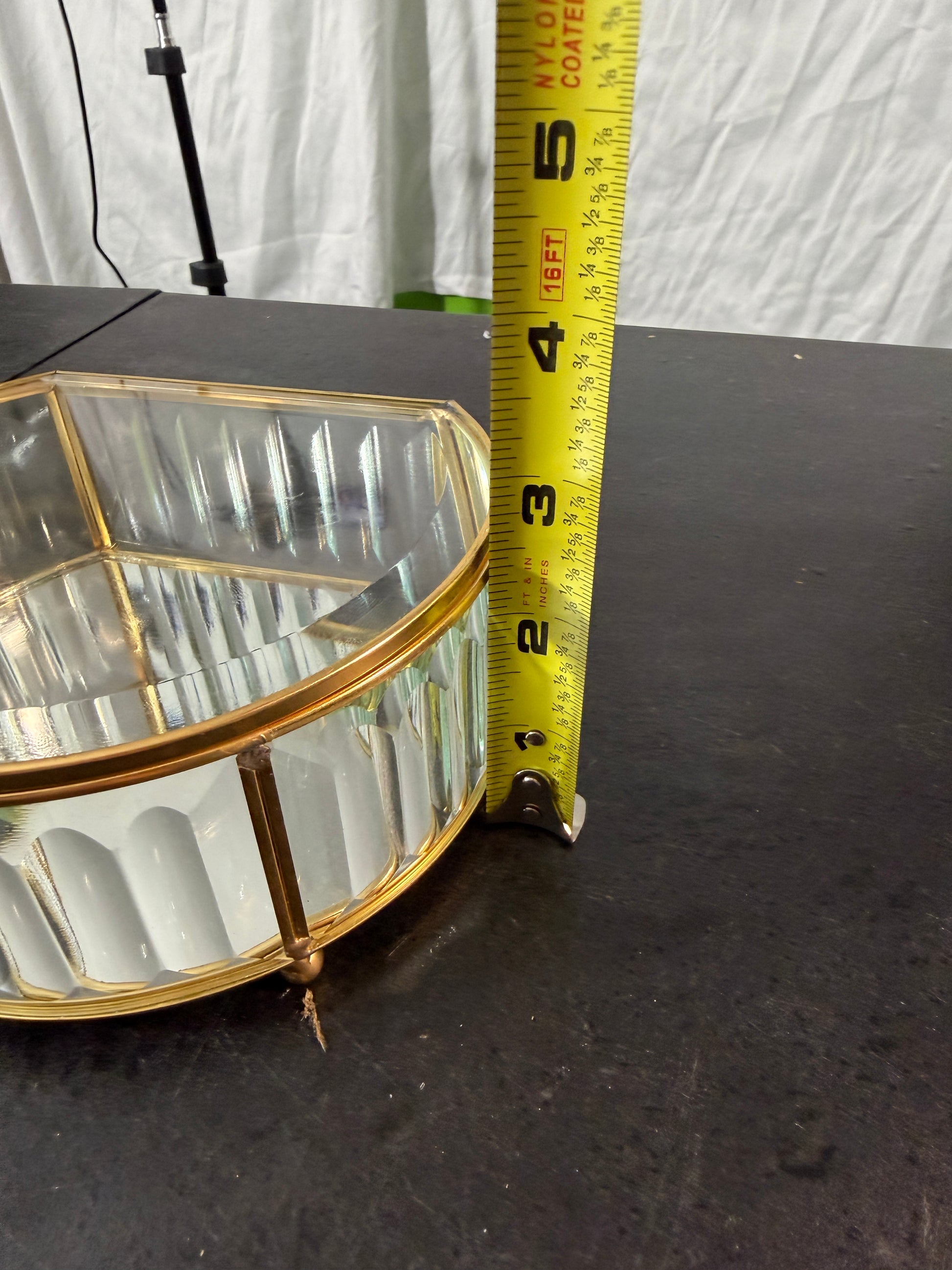 Rachel Ashwell Glass Jewelry Box with Gold Trim - photo 5