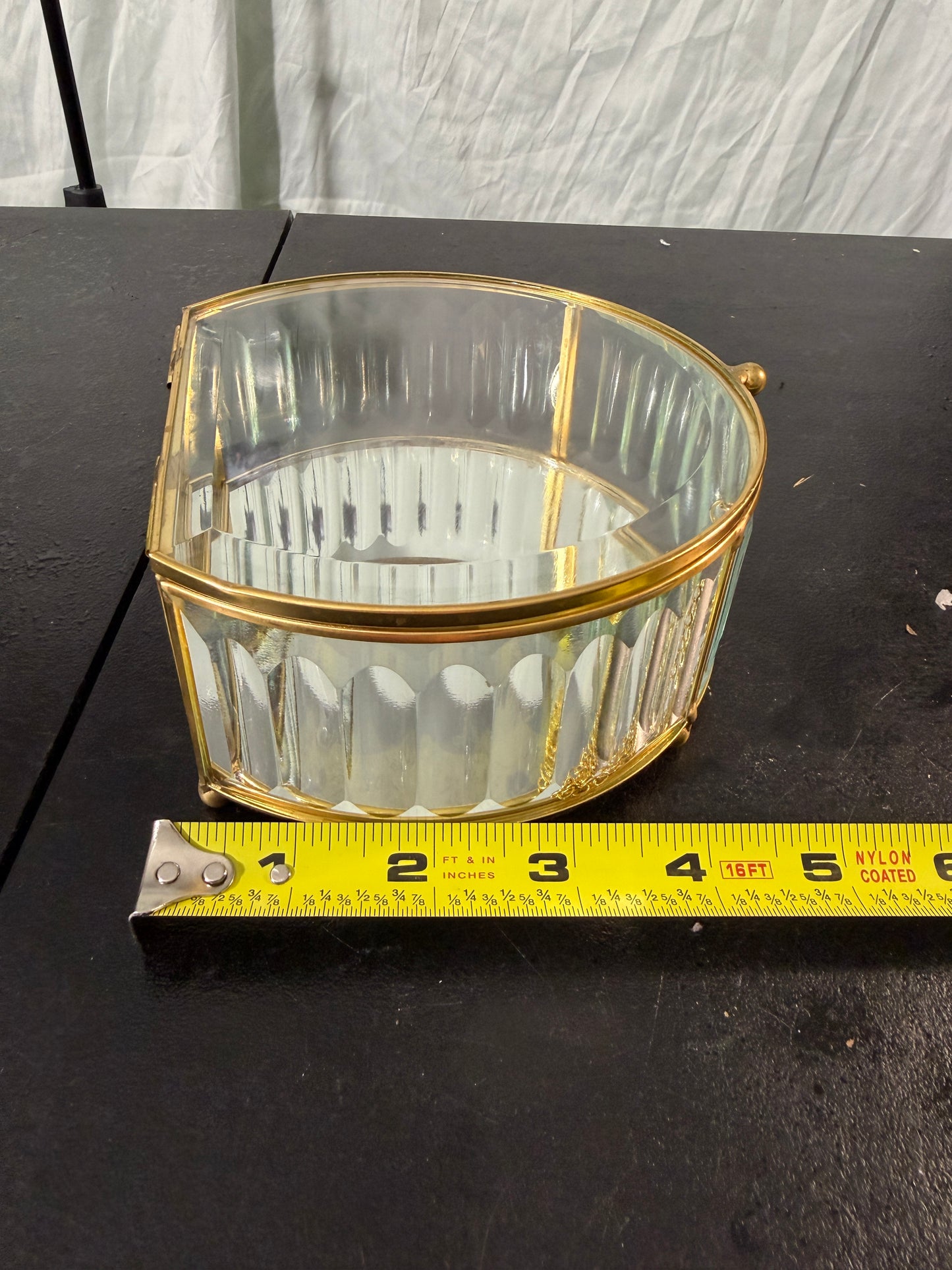 Rachel Ashwell Glass Jewelry Box with Gold Trim - photo 6