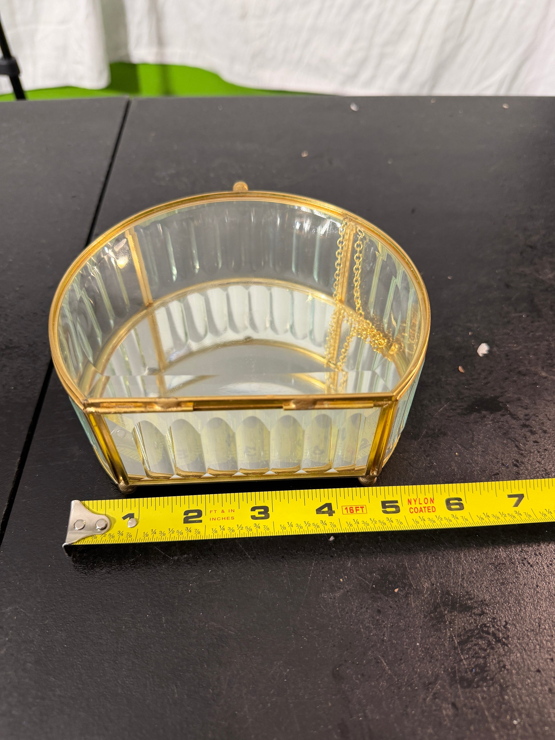Rachel Ashwell Glass Jewelry Box with Gold Trim - photo 7