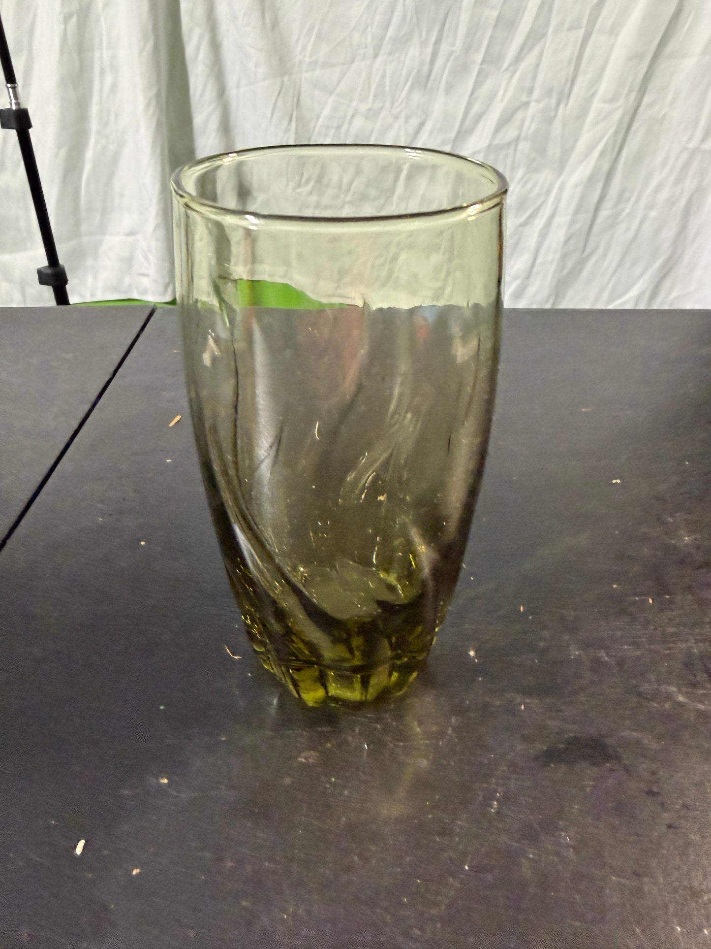 Vintage Green Glass Tumbler 6 Inches Tall - photo 2