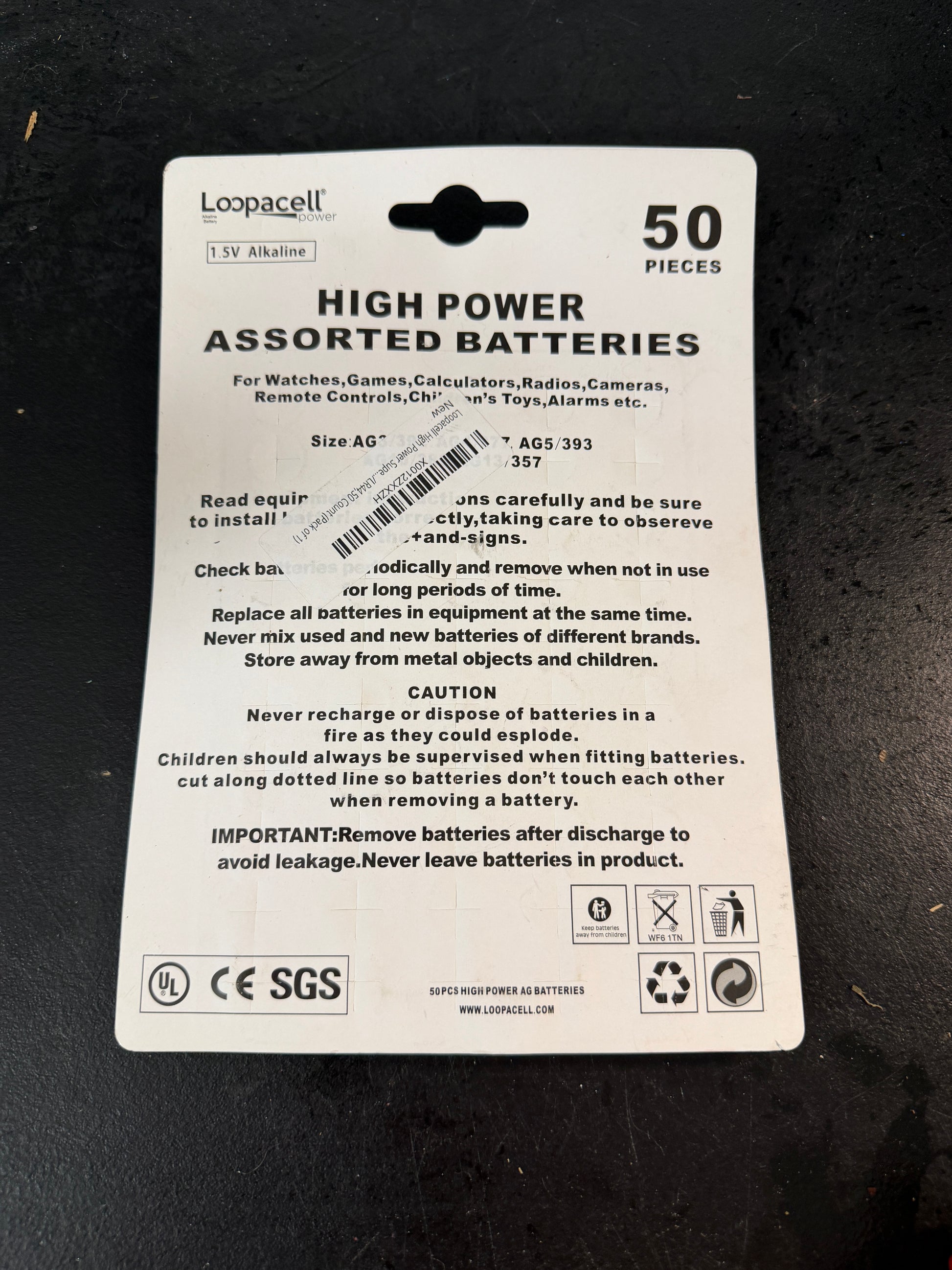 Loopacell High Power Assorted Batteries 50 Count Pack - photo 2