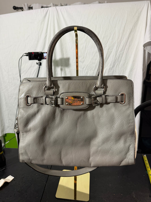 Michael Kors Gray Leather Handbag