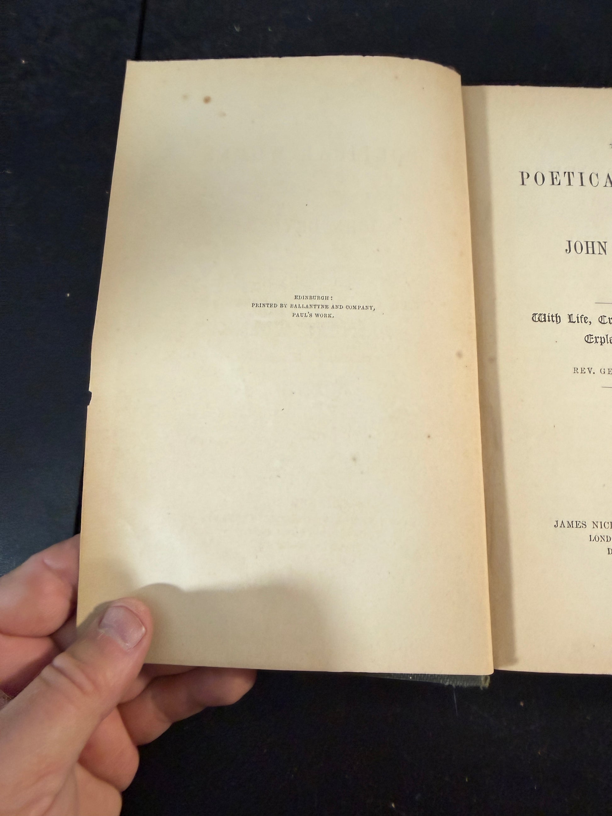John Dryden The Poetical Works of John Dryden Volume I Hardcover Book 1854 James Nichol - photo 7