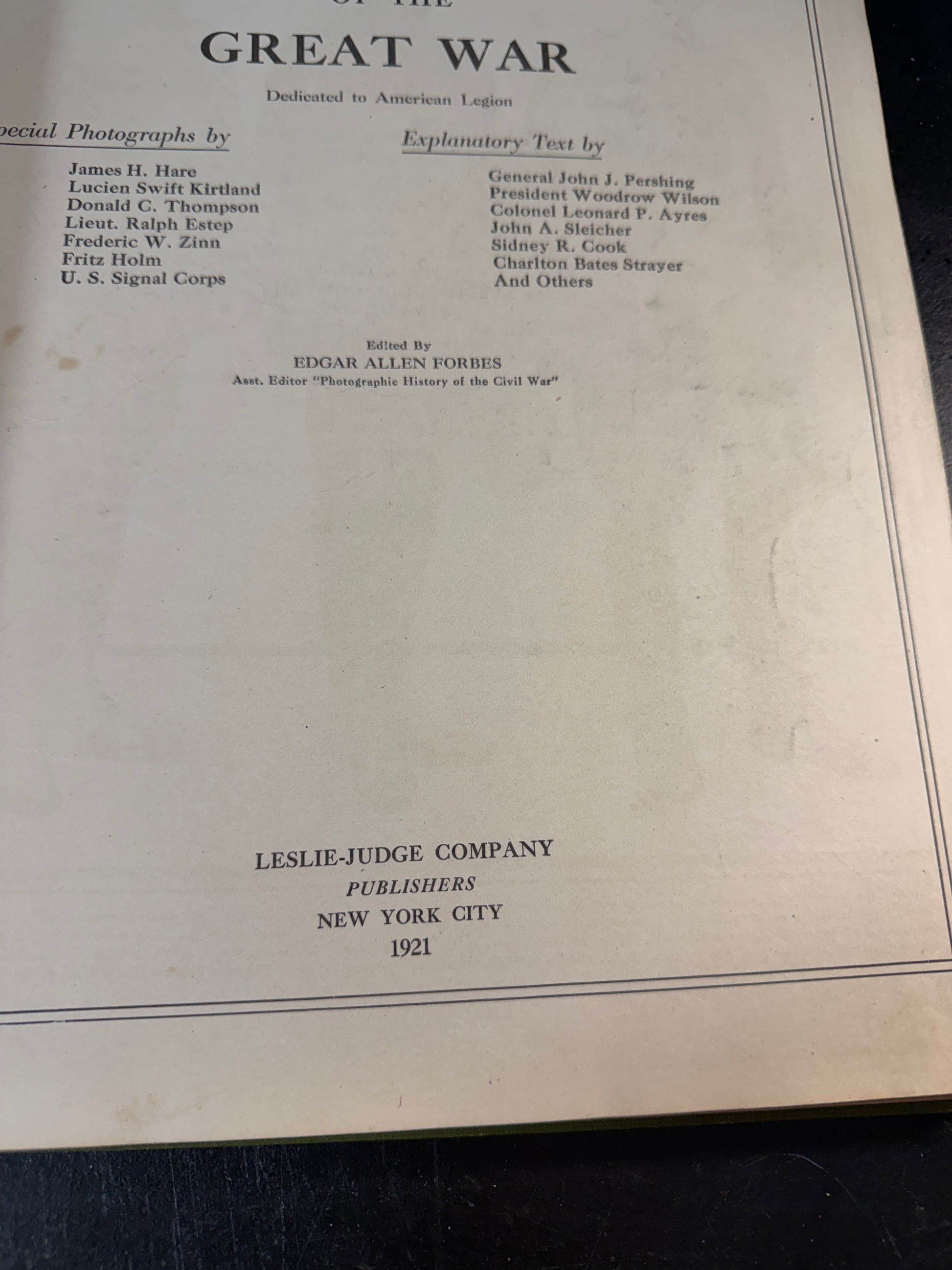 Leslie's Photographic Review of the Great War Hardcover - photo 4