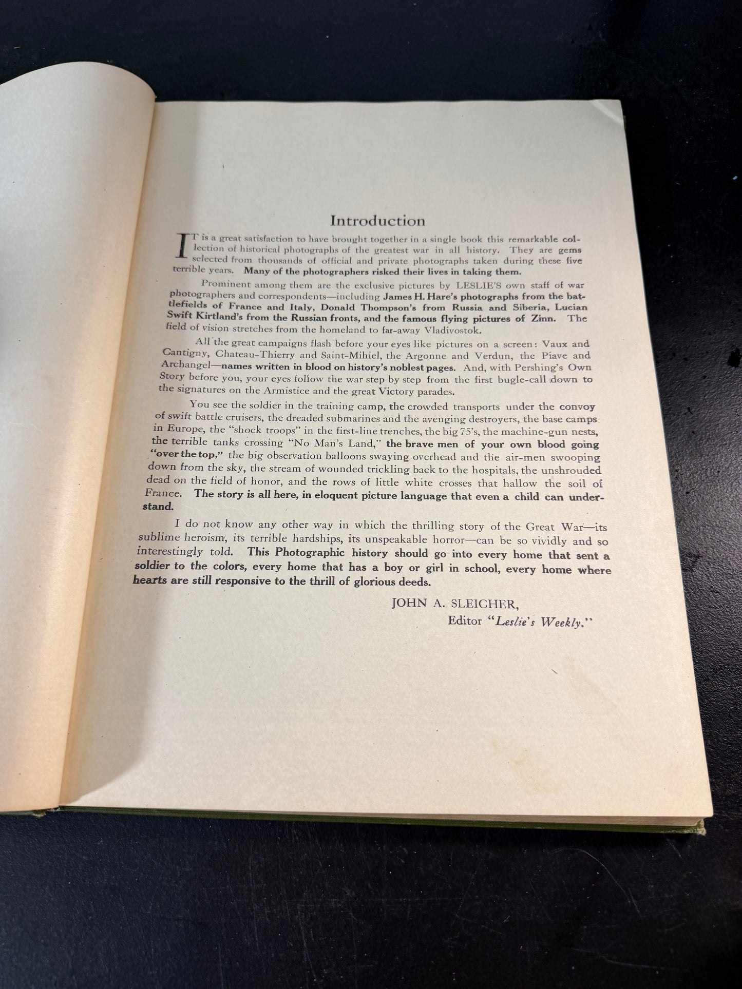 Leslie's Photographic Review of the Great War Hardcover - photo 6