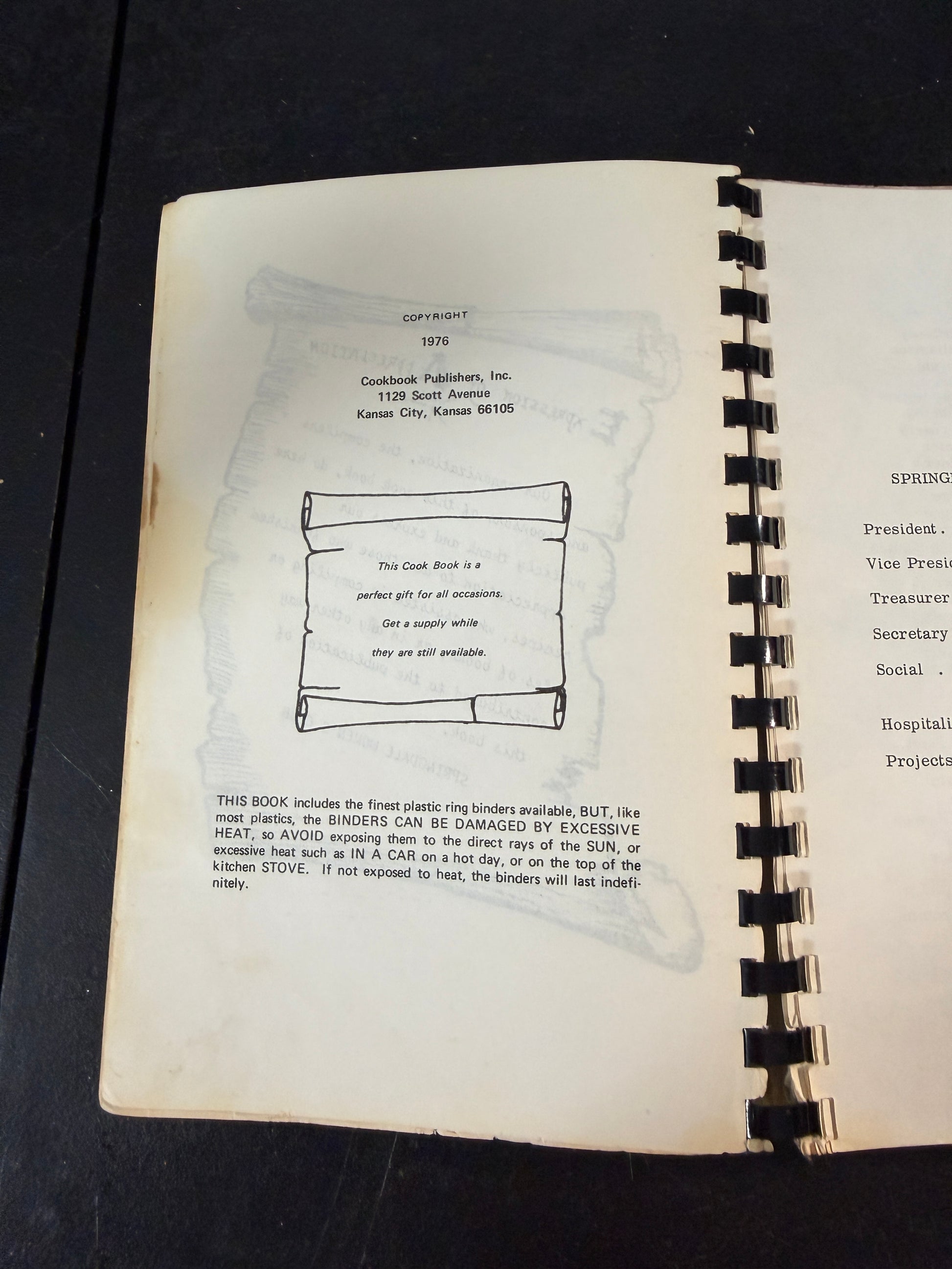 Springdale Women's Club Springdale's Favorite Recipes Cookbook 1976 - photo 3