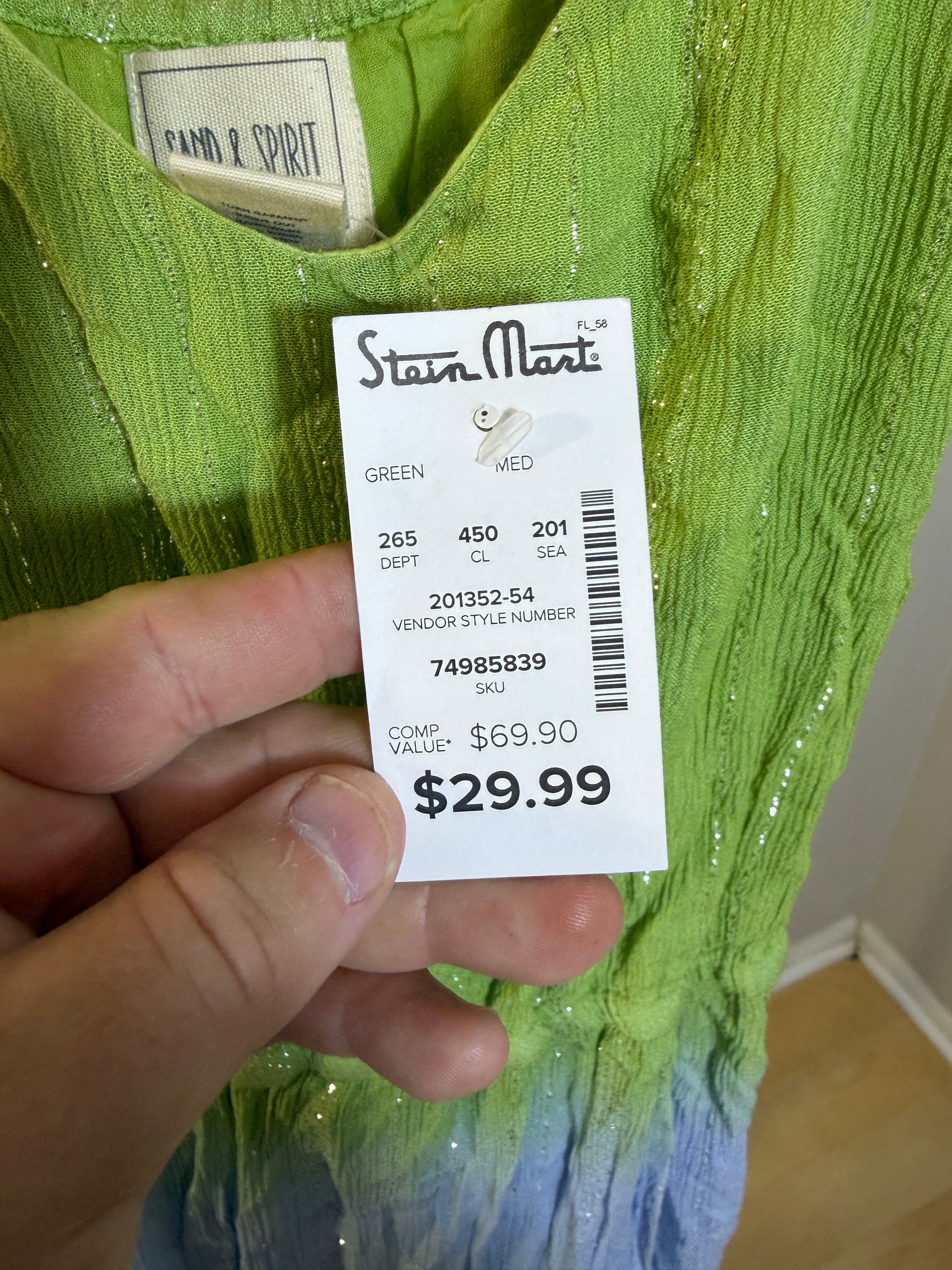 Sand & Spirit Medium Dress Green Blue Ombre M - photo 2