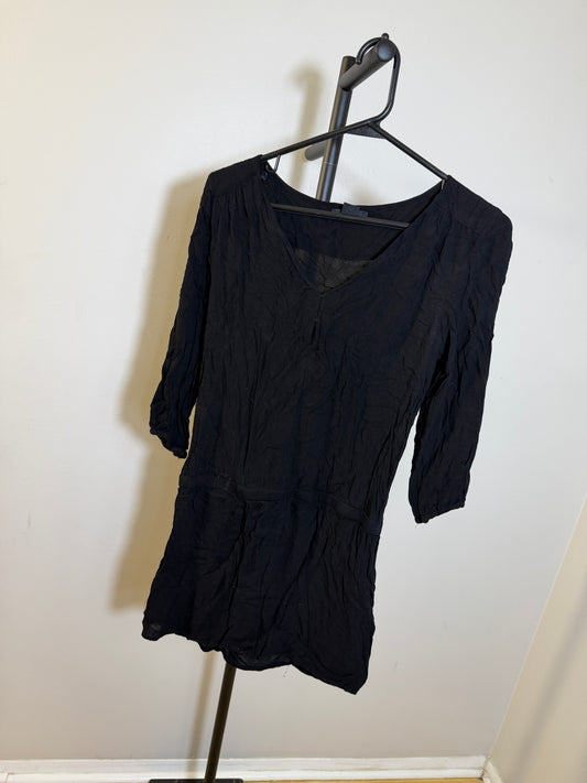 H&M Women's Dress Size 2 Black Crinkled