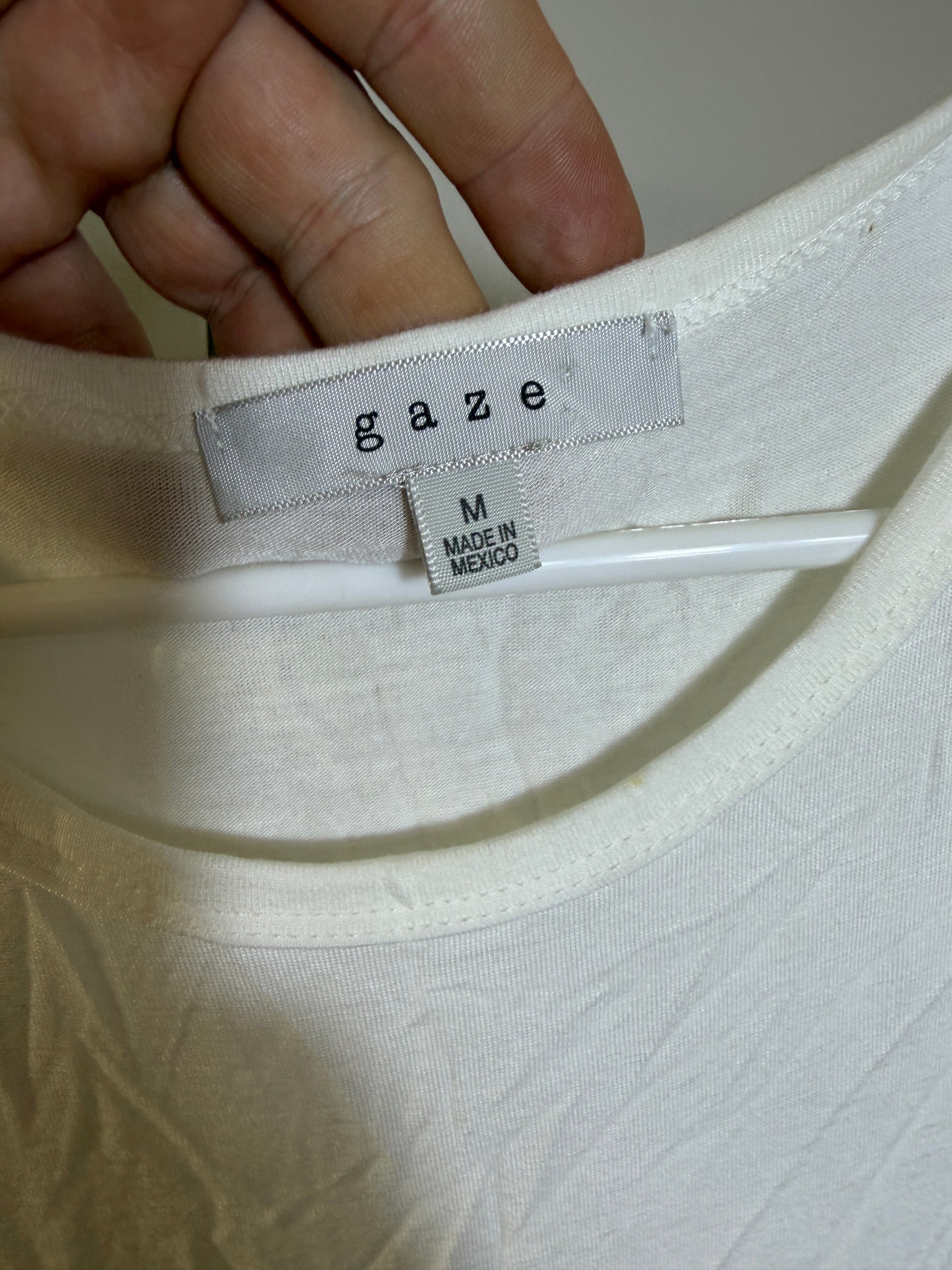 Gaze Women's M White Peplum Top - photo 2