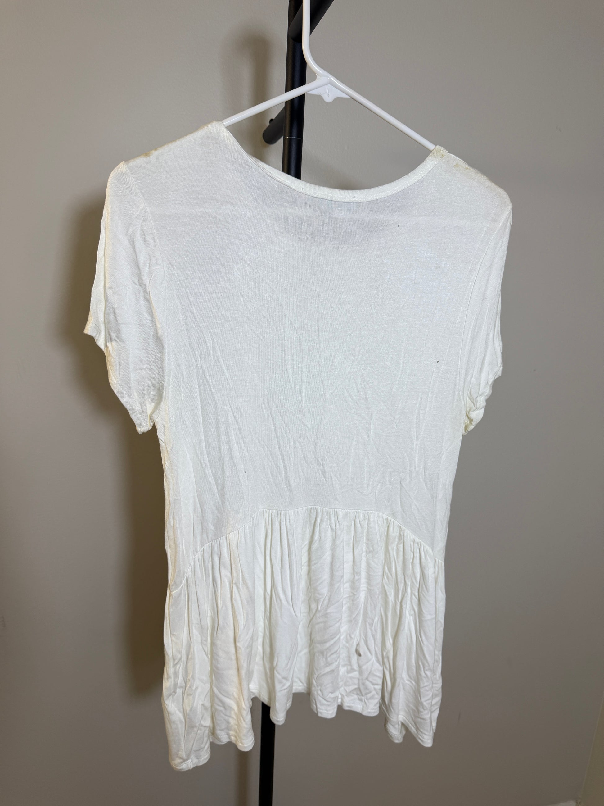 Gaze Women's M White Peplum Top - photo 3