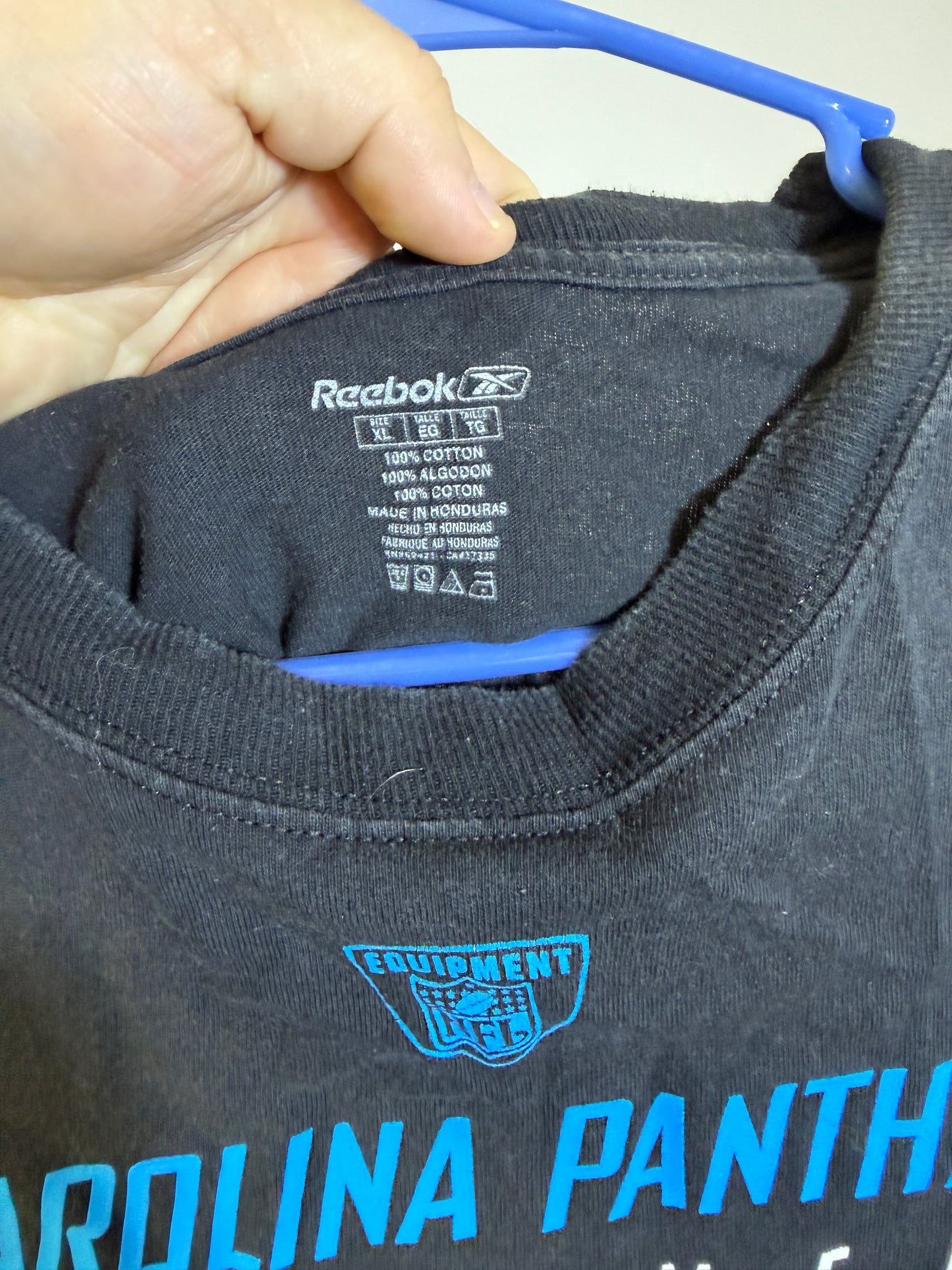 Reebok Carolina Panthers Equipment T-Shirt XL - photo 2