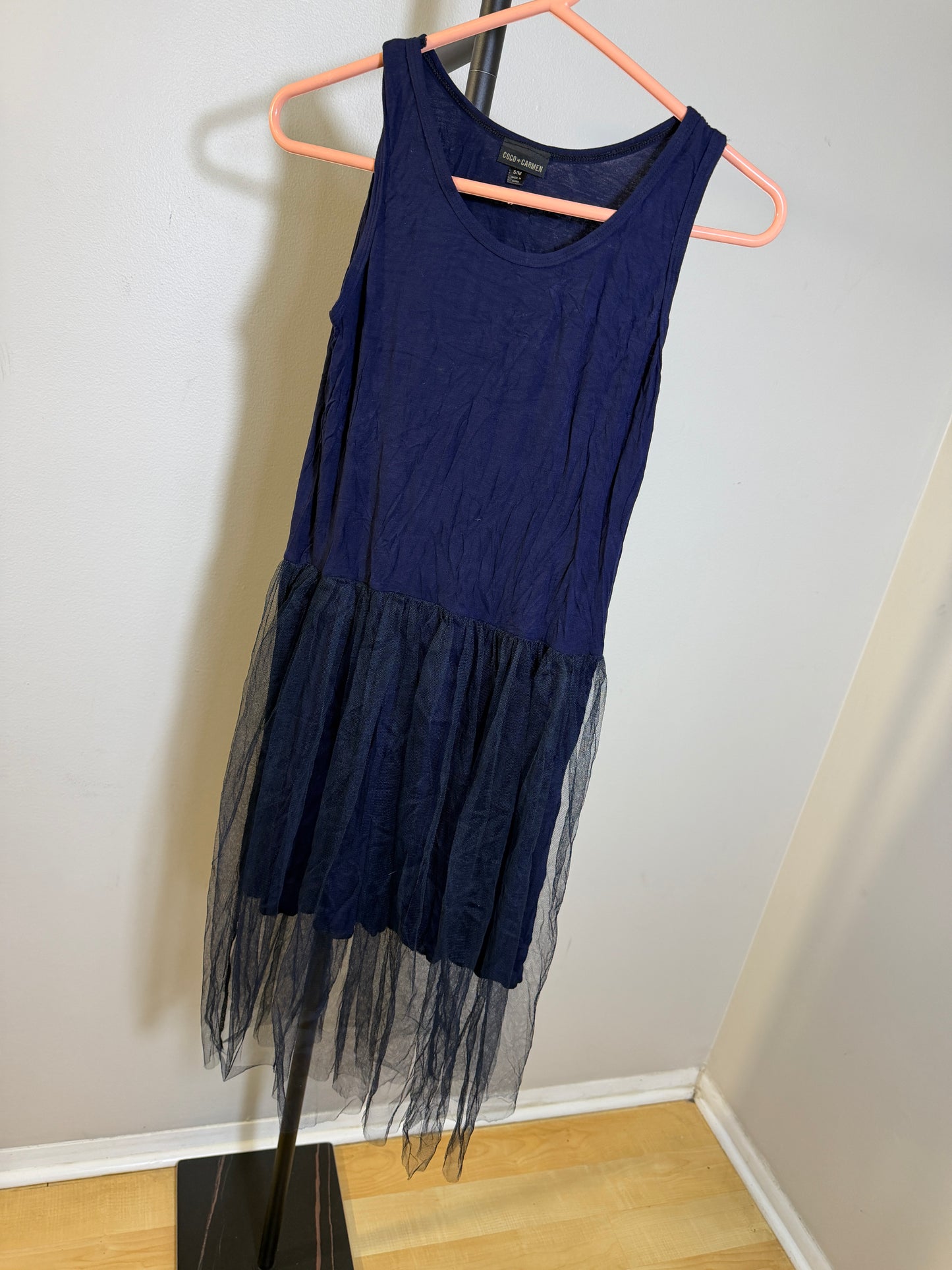 Coco + Carmen Navy Blue Dress Size S/M - photo 6