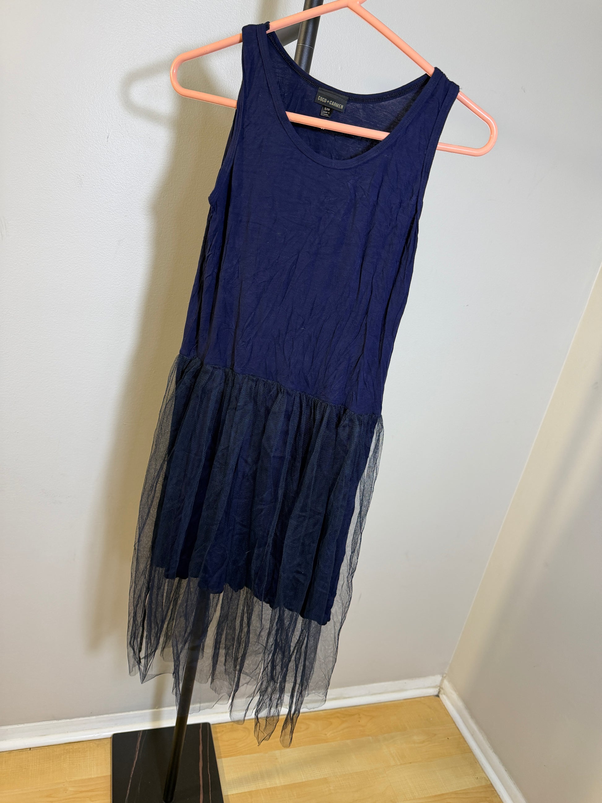 Coco + Carmen Navy Blue Dress Size S/M - photo 6