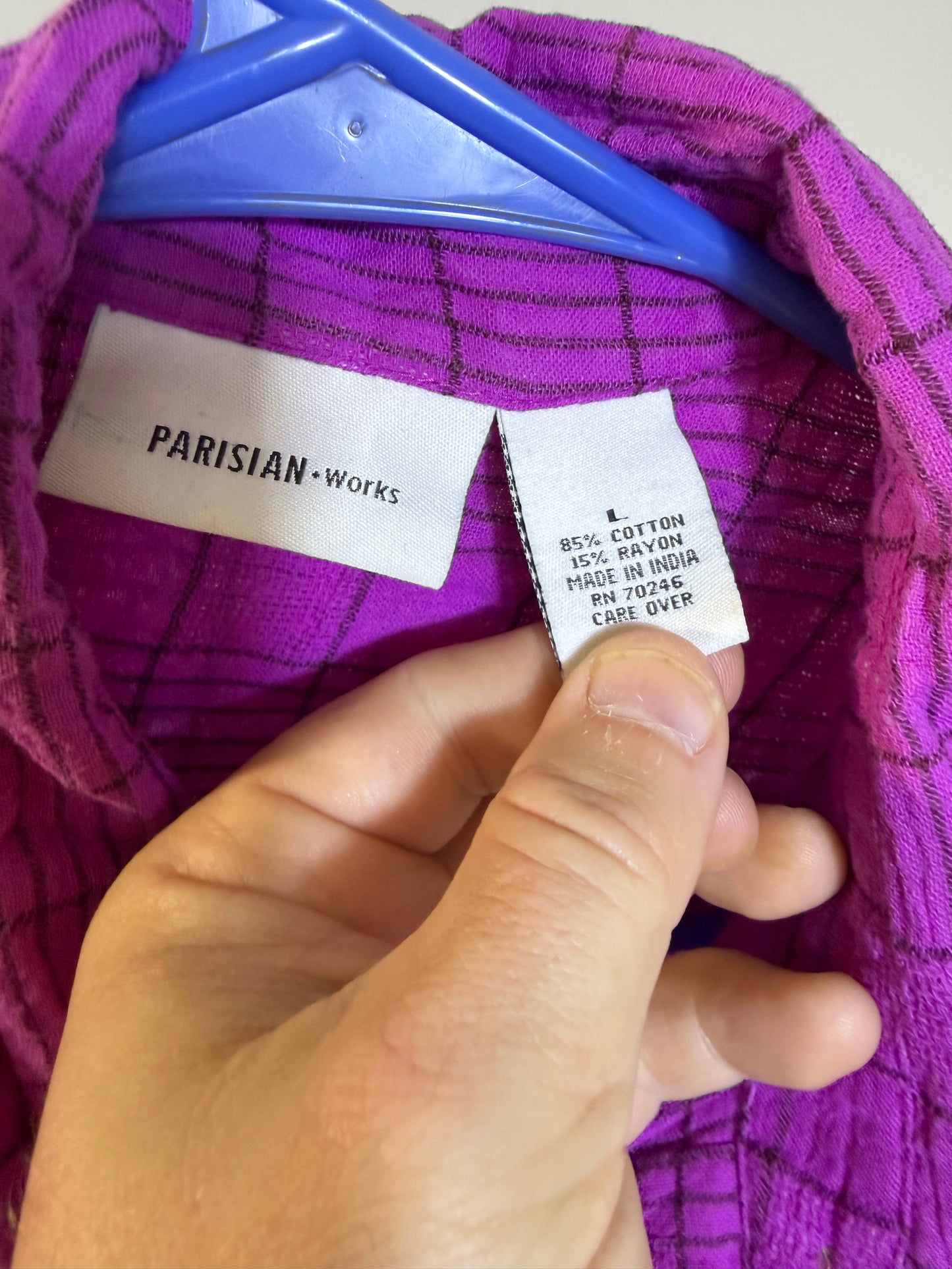 PARISIAN works L Purple Button-Up Shirt - photo 2