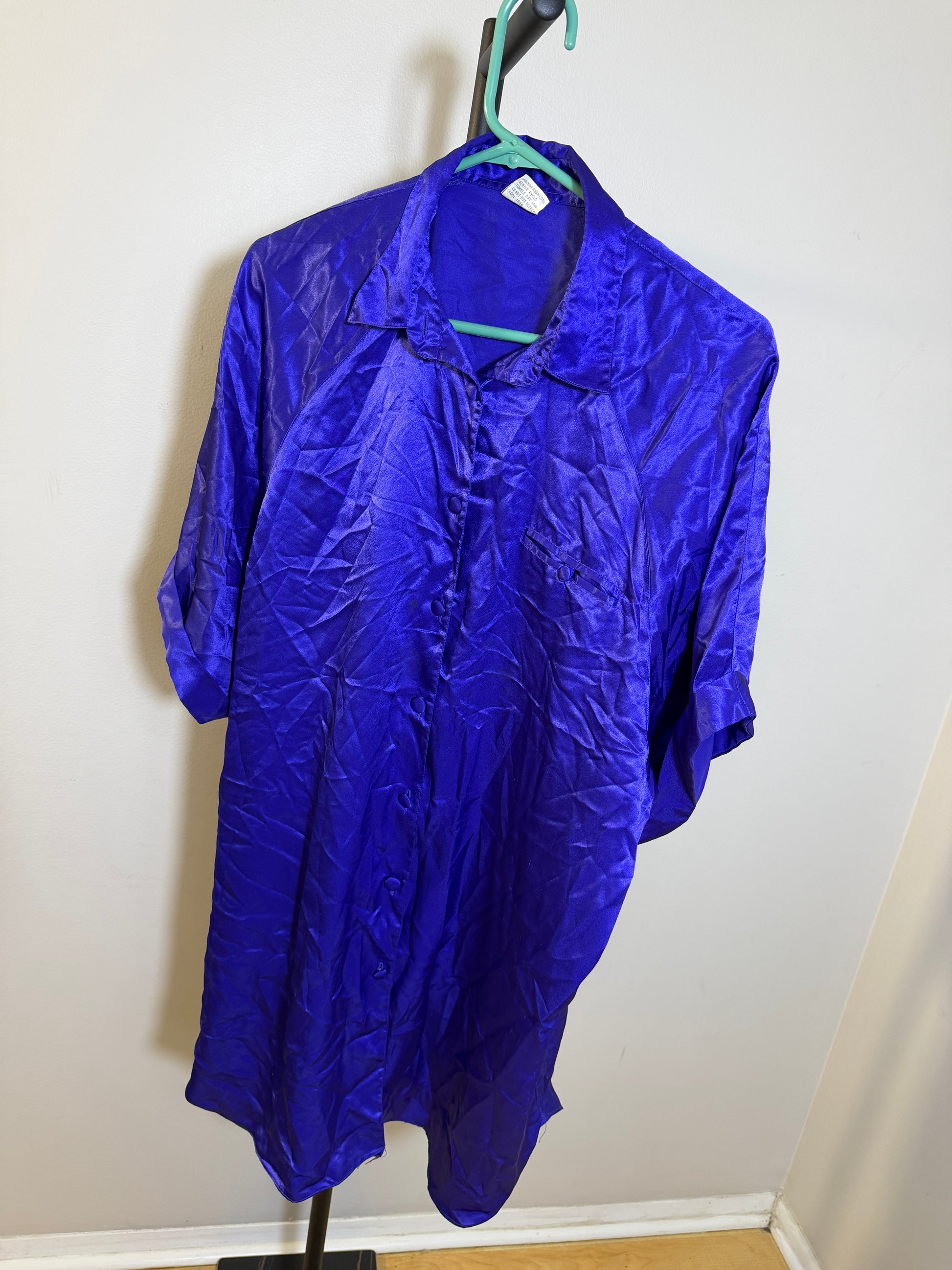 KATHRYN Women's Purple Button-Up Shirt Size L