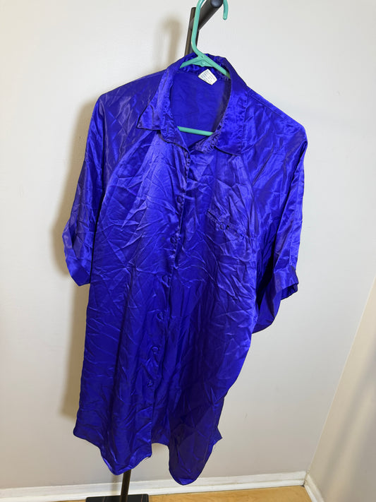 KATHRYN Women's Purple Button-Up Shirt Size L