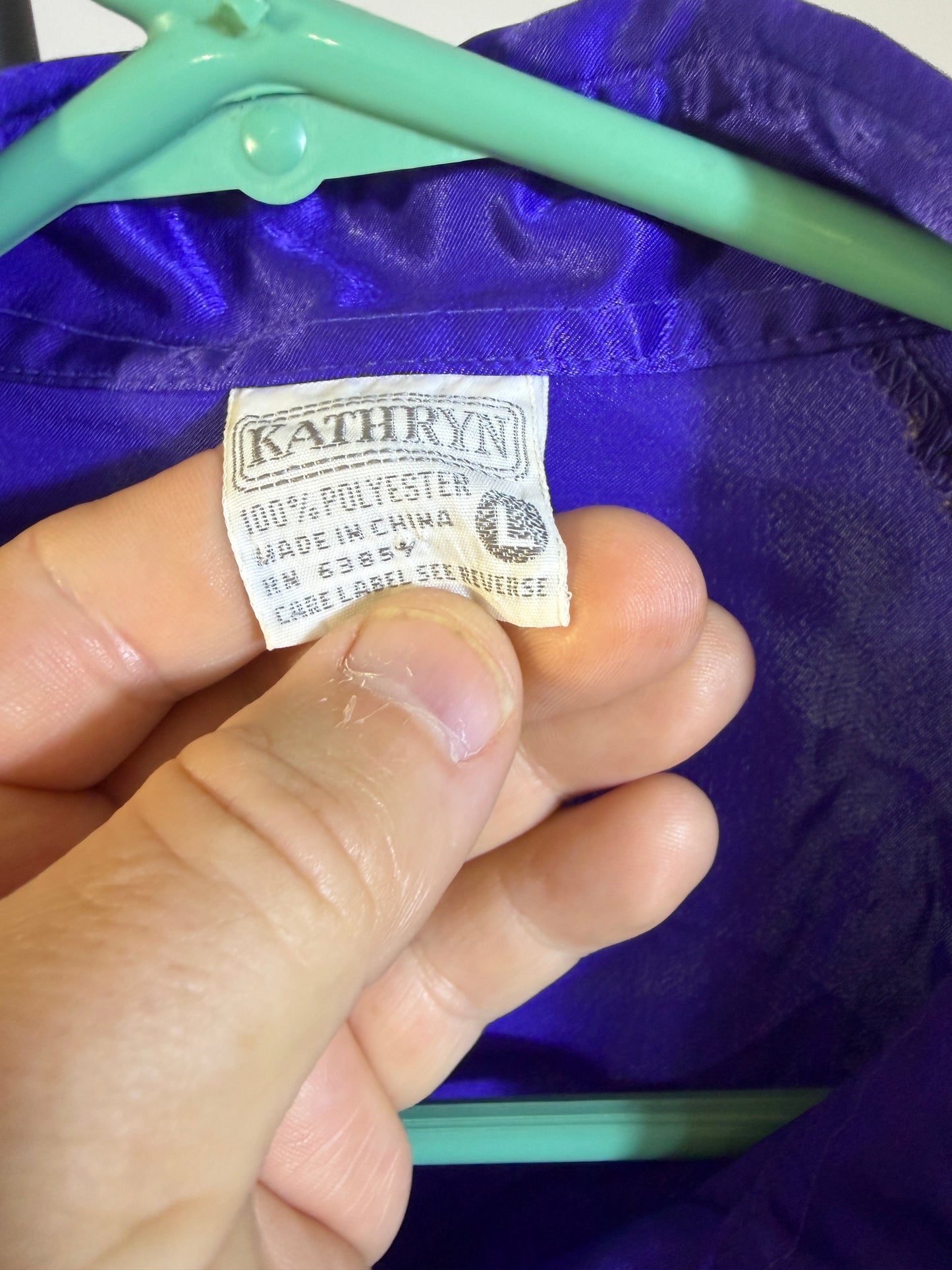KATHRYN Women's Purple Button-Up Shirt Size L - photo 2
